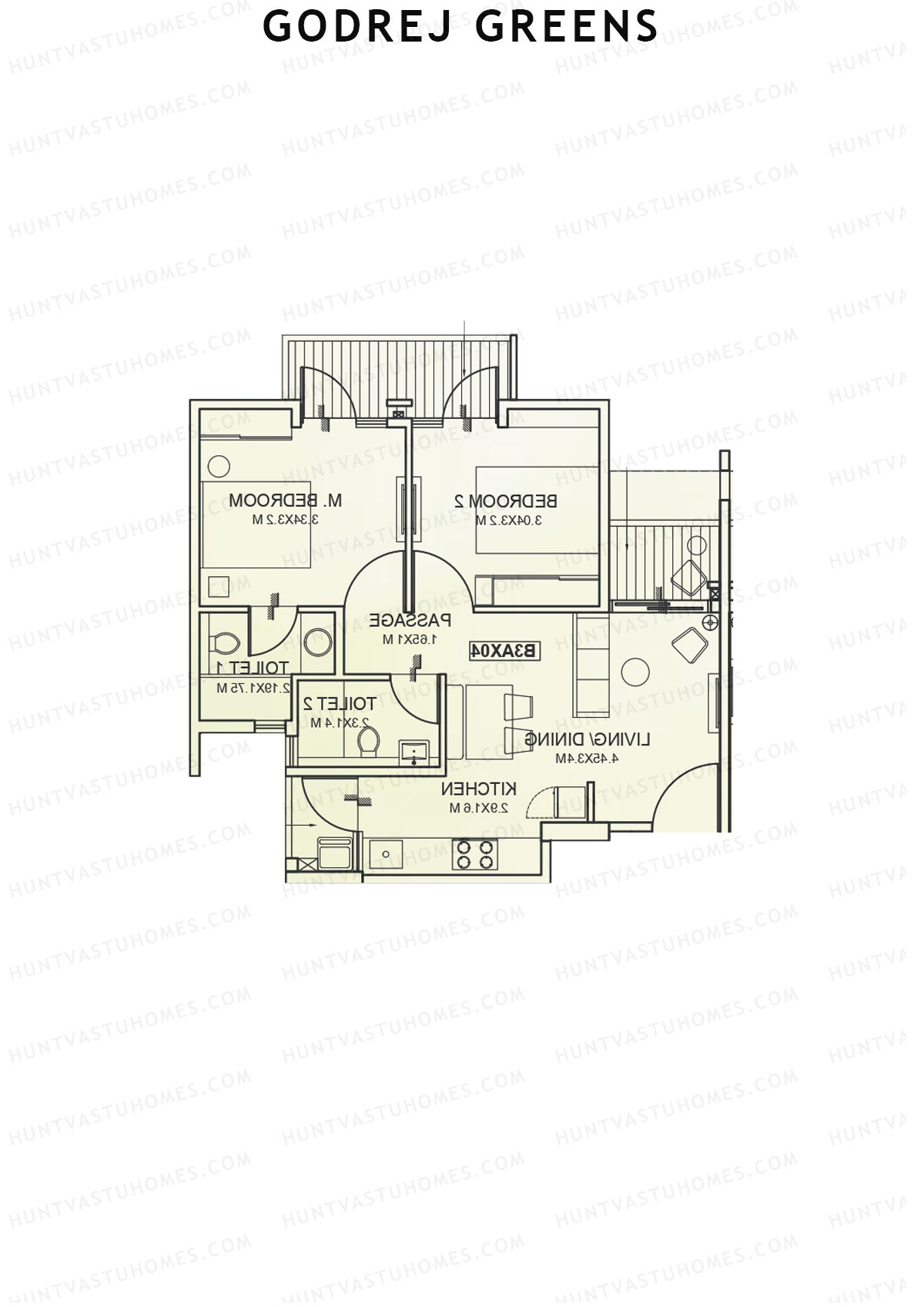 Godrej Greens B3 Wing B Unit 3 Floor Plan