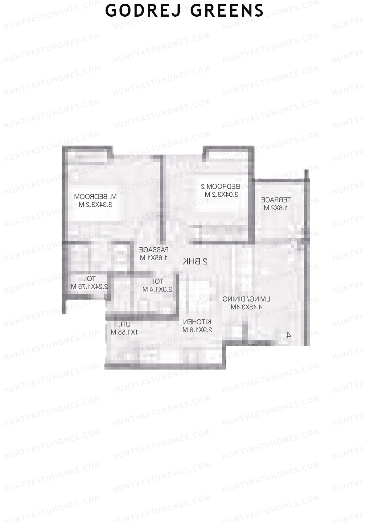 Godrej Greens B3 Wing B Unit 3 Floor Plan