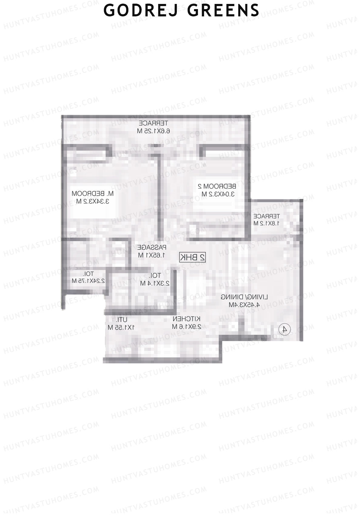 Godrej Greens B3 Wing B Unit 3 Floor Plan
