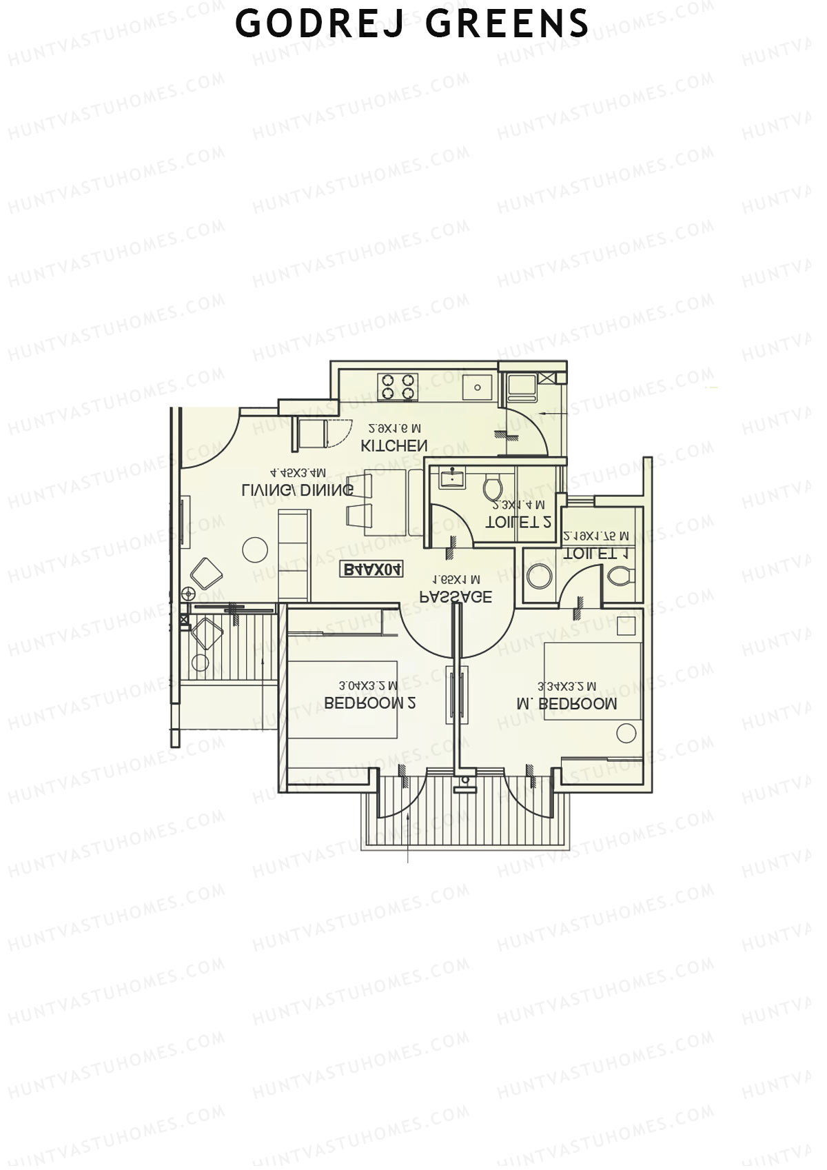 Godrej Greens B4 Wing A Unit 1 Floor Plan
