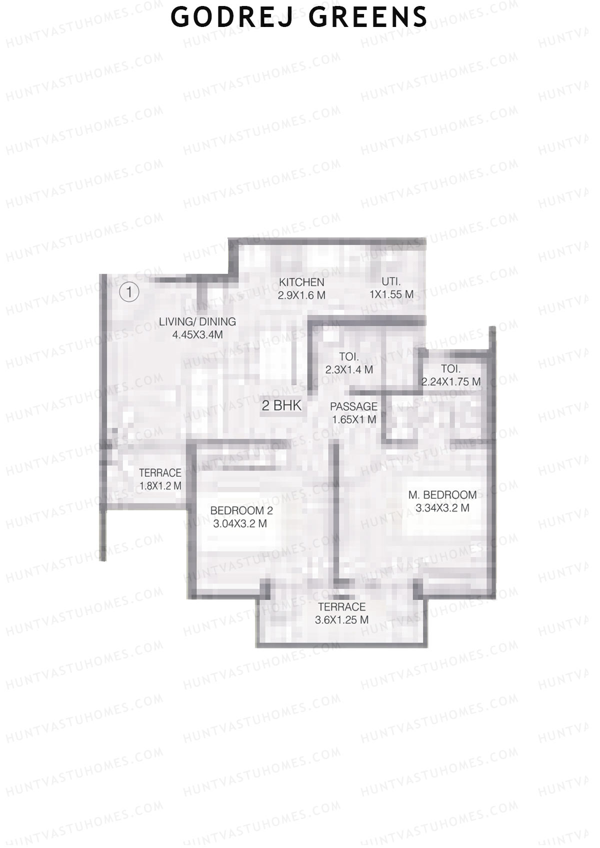 Godrej Greens B4 Wing A Unit 1 Floor Plan