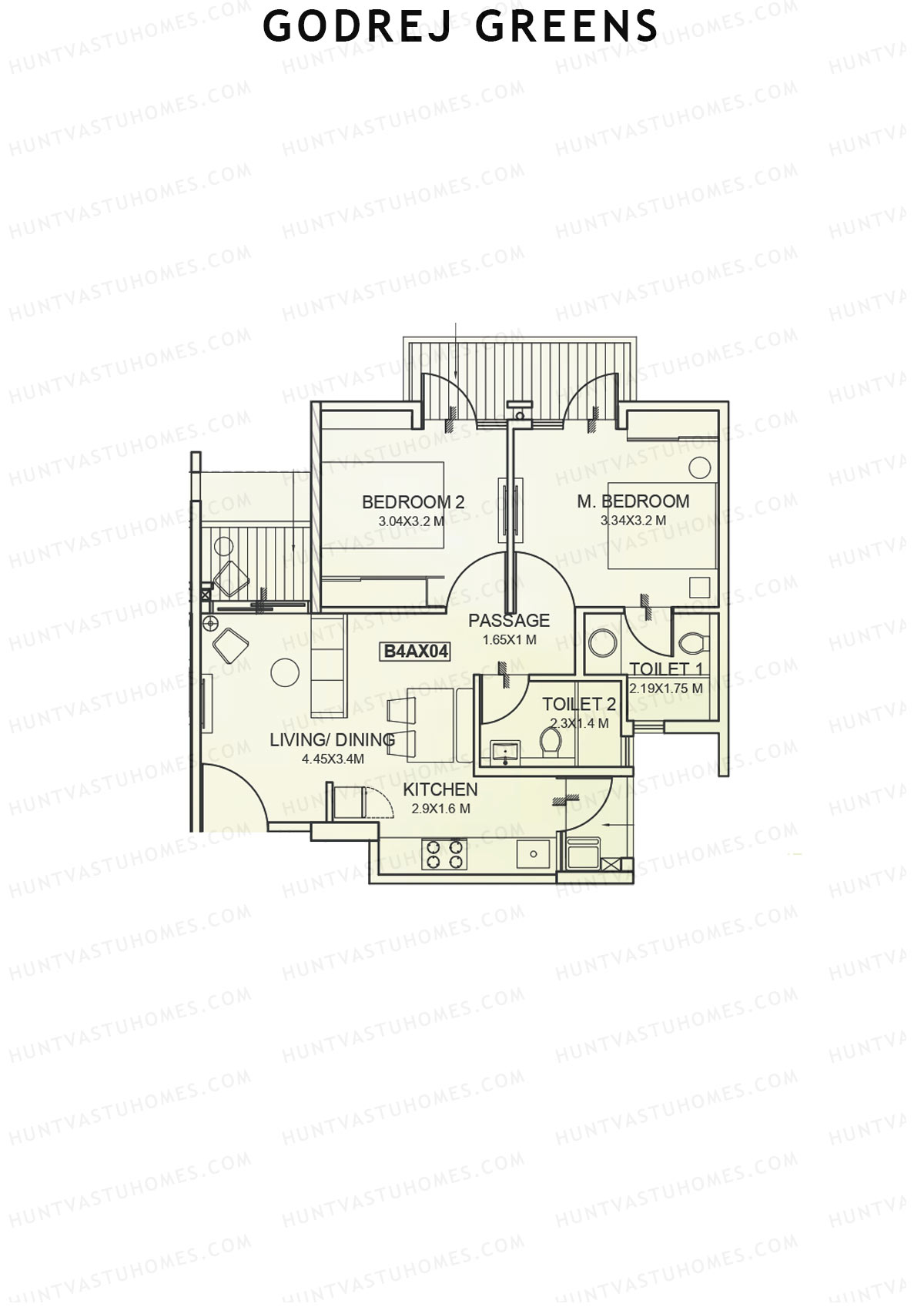 Godrej Greens B4 Wing A Unit 4 Floor Plan