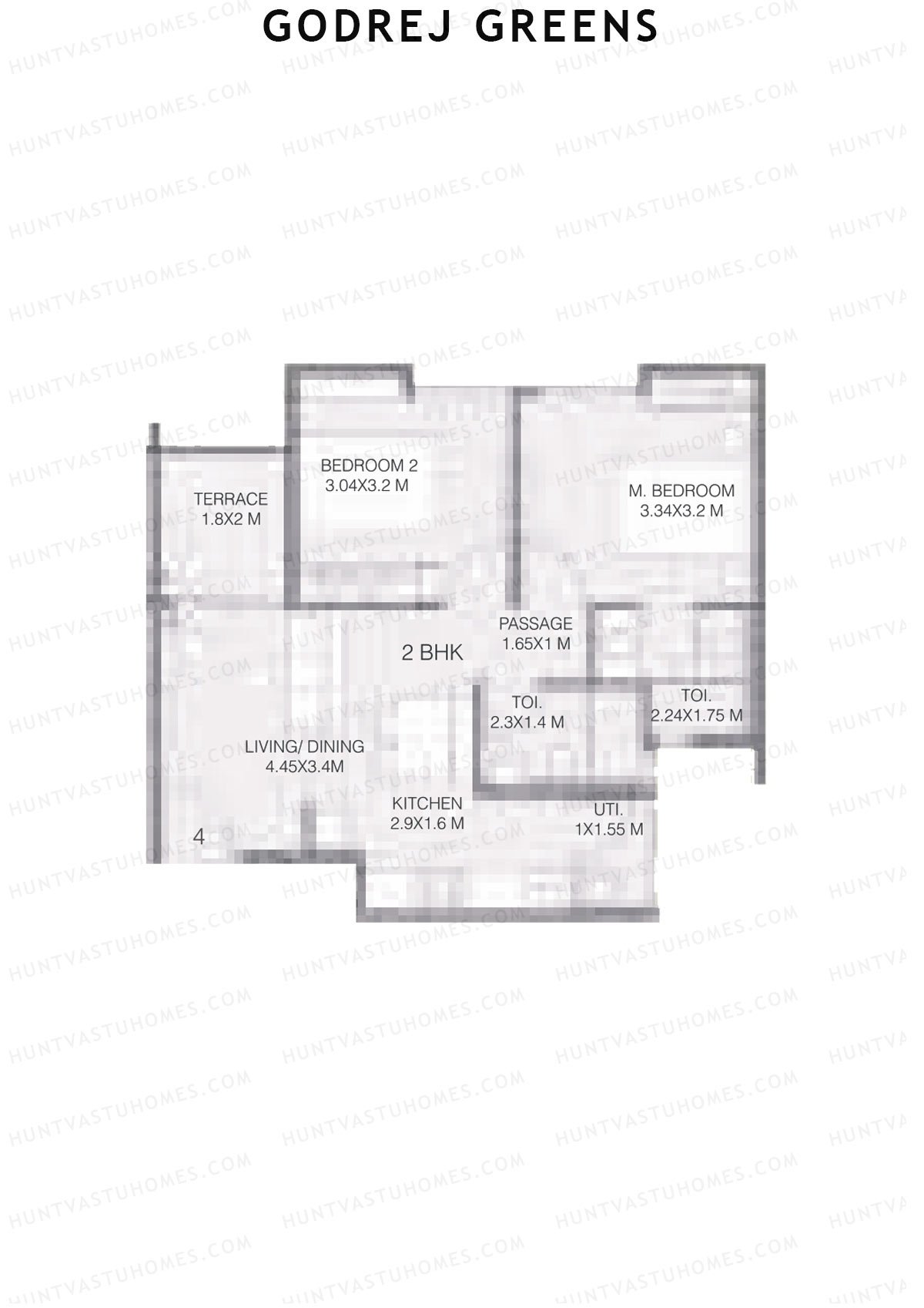 Godrej Greens B4 Wing A Unit 4 Floor Plan