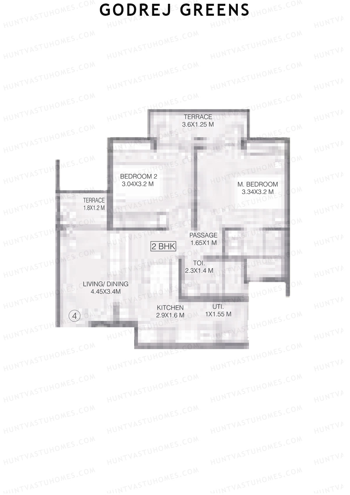 Godrej Greens B4 Wing A Unit 4 Floor Plan