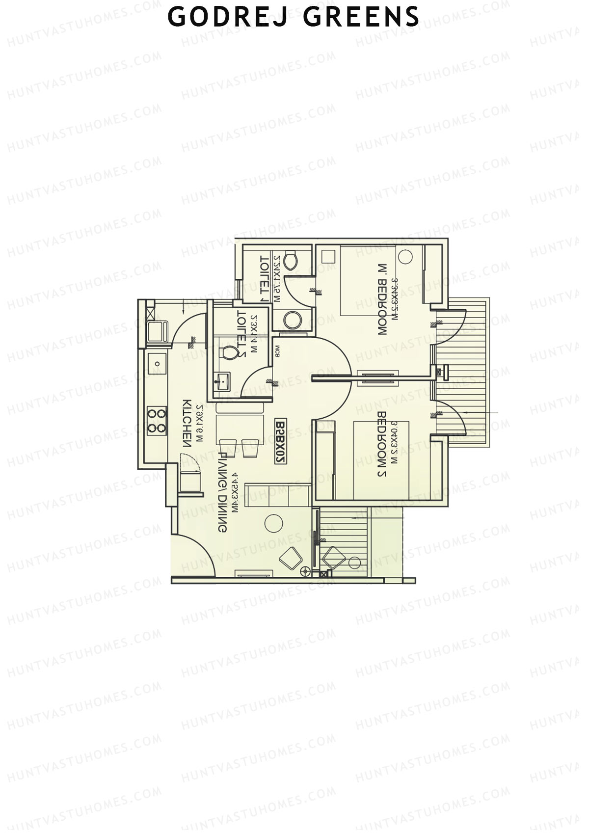 Godrej Greens B5 Wing A Unit 1 Floor Plan