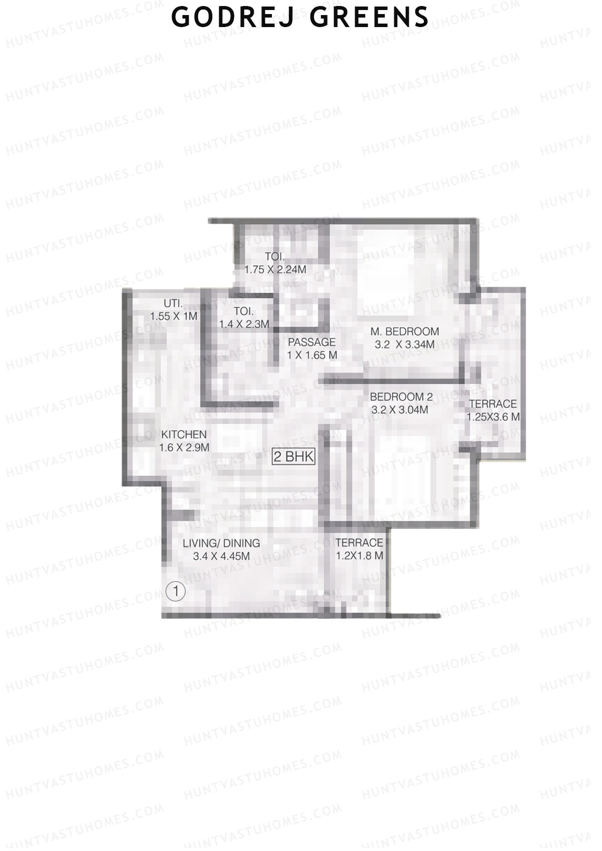 Godrej Greens B5 Wing A Unit 1 Floor Plan