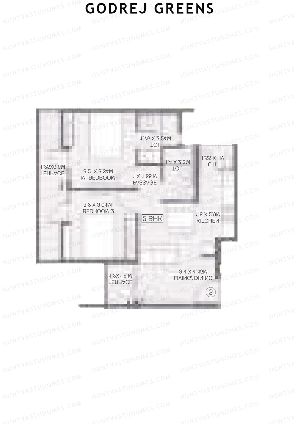 Godrej Greens B5 Wing A Unit 4 Floor Plan