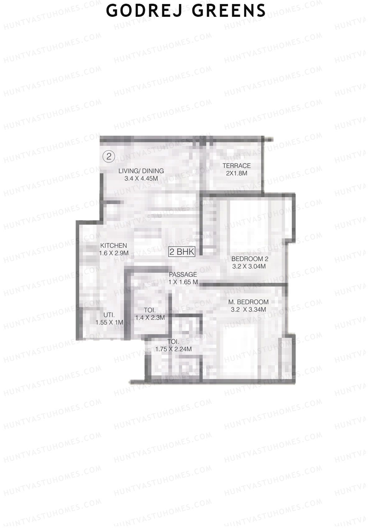 Godrej Greens B5 Wing B Unit 2 Floor Plan