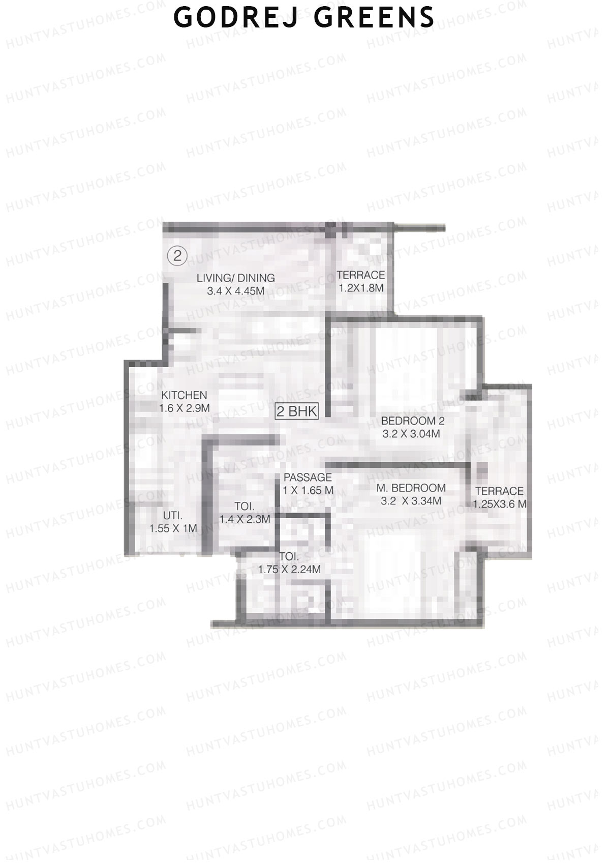 Godrej Greens B5 Wing B Unit 2 Floor Plan