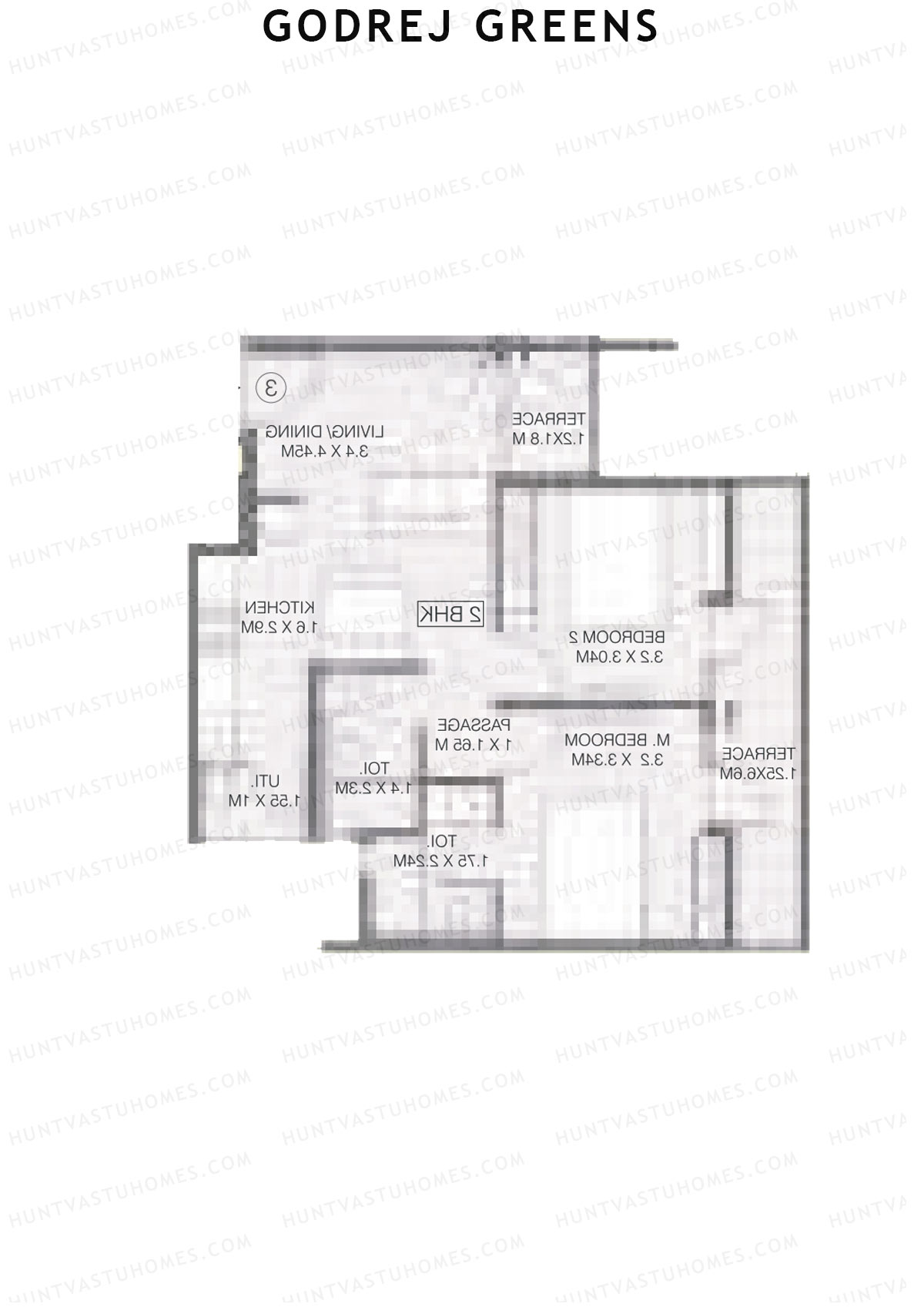 Godrej Greens B5 Wing B Unit 2 Floor Plan