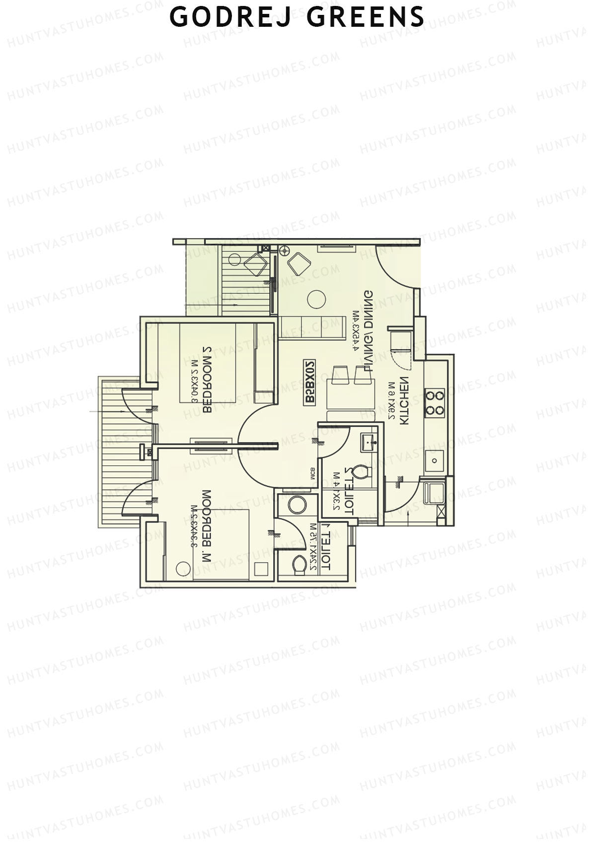 Godrej Greens B5 Wing B Unit 3 Floor Plan