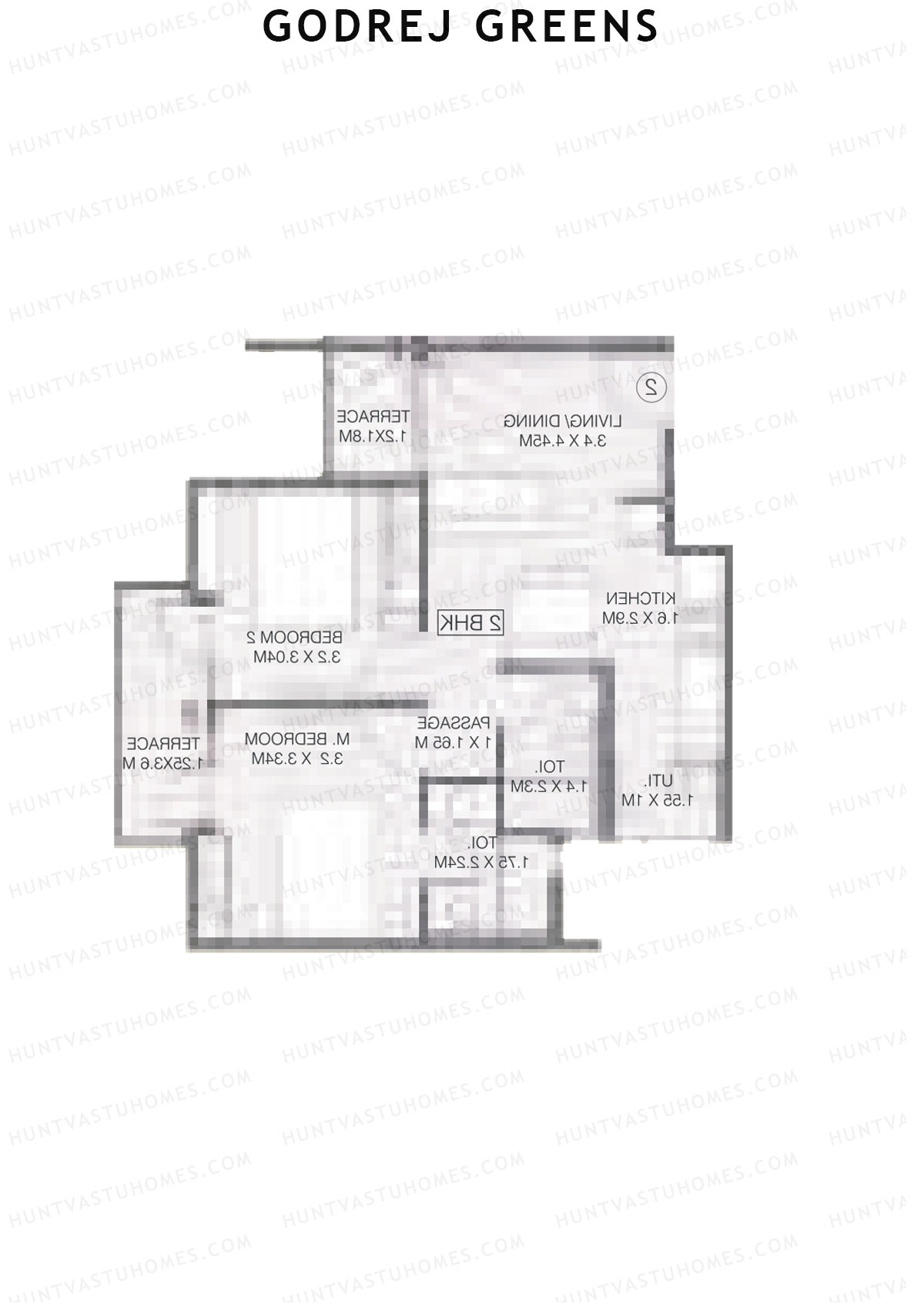 Godrej Greens B5 Wing B Unit 3 Floor Plan