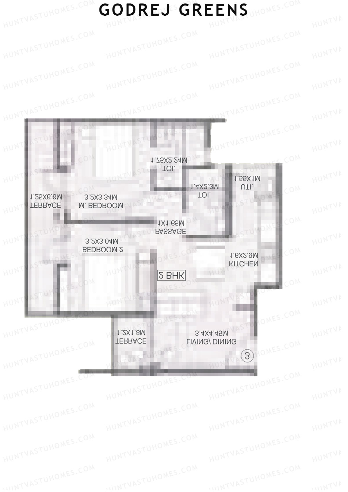 Godrej Greens B6 Wing A Unit 4 Floor Plan