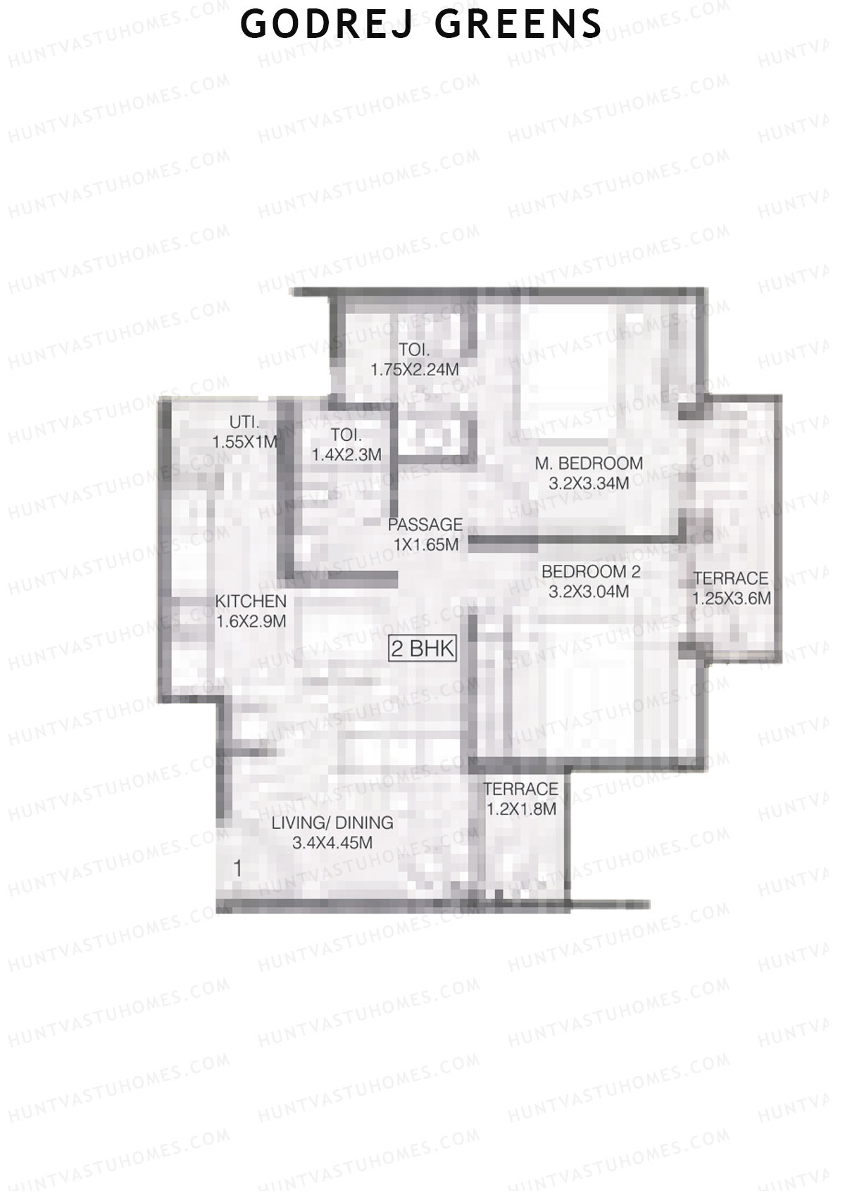 Godrej Greens B6 Wing B Unit 1 Floor Plan