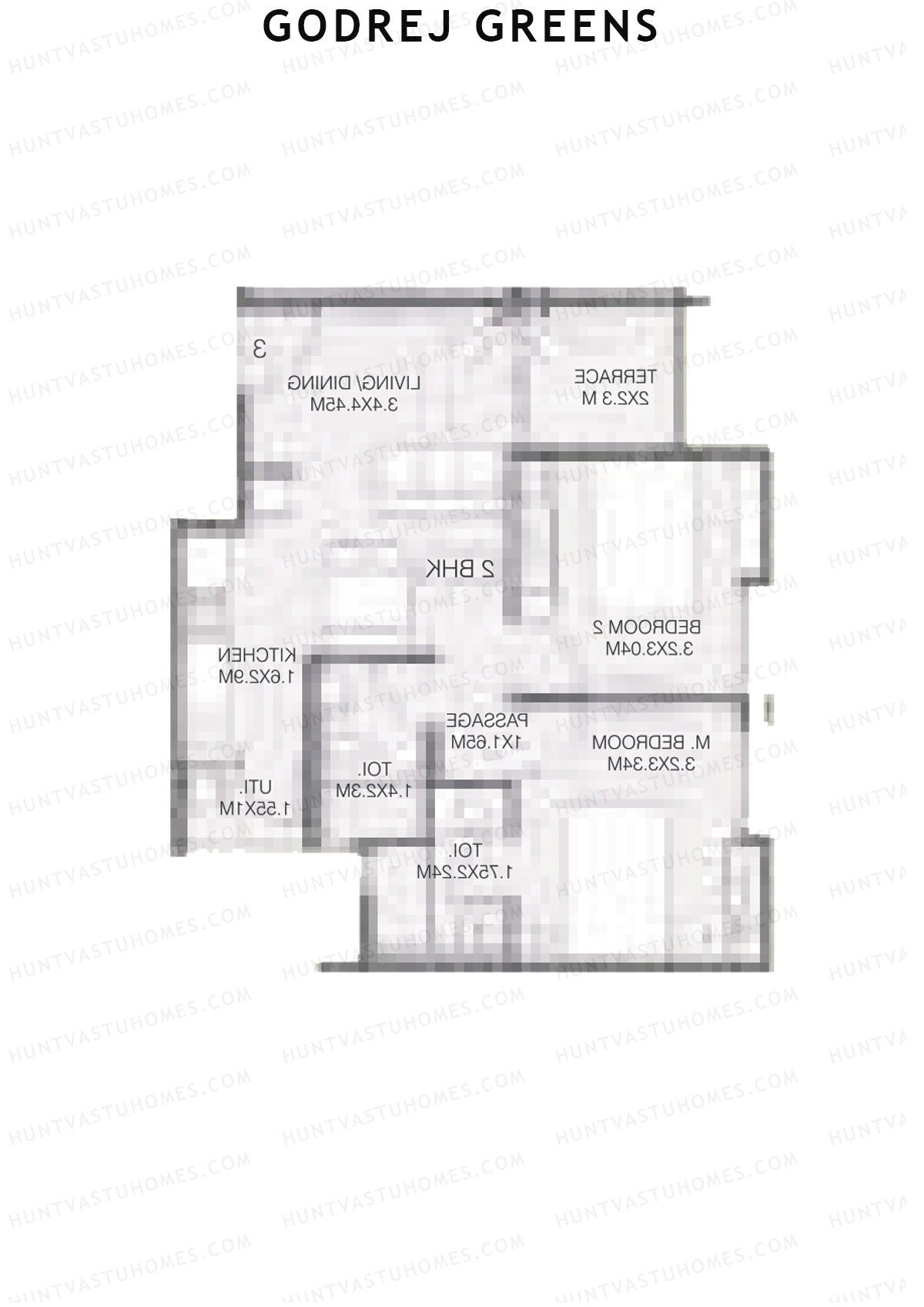 Godrej Greens B6 Wing C Unit 2 Floor Plan