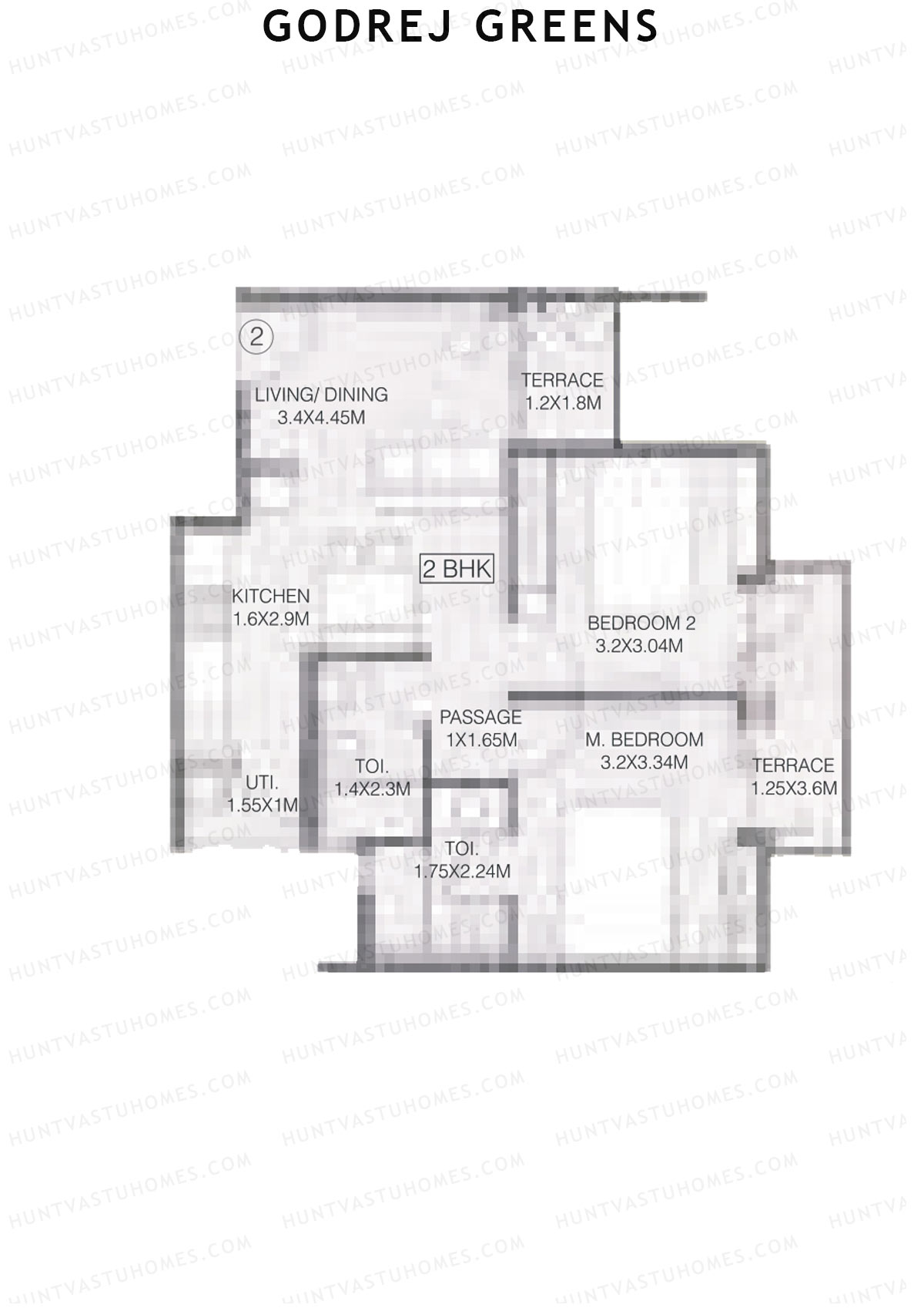 Godrej Greens B6 Wing C Unit 2 Floor Plan