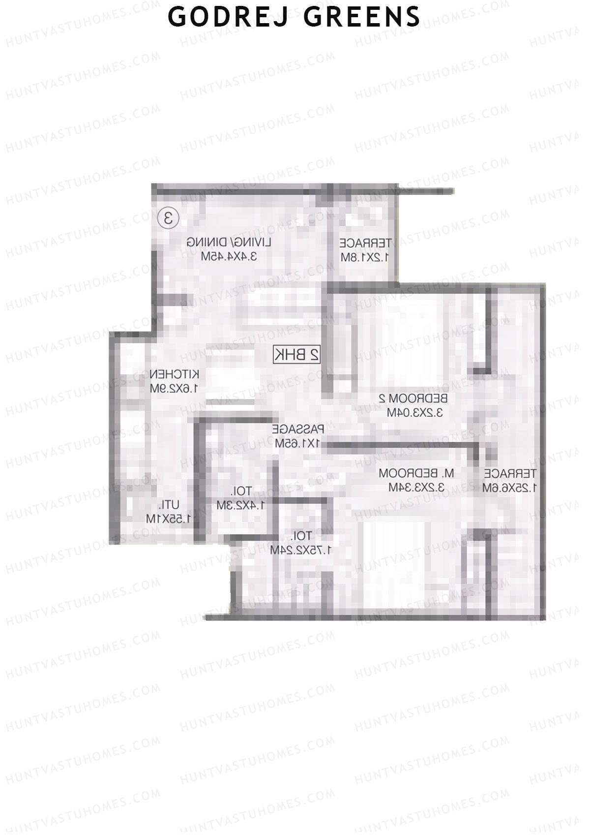 Godrej Greens B6 Wing C Unit 2 Floor Plan