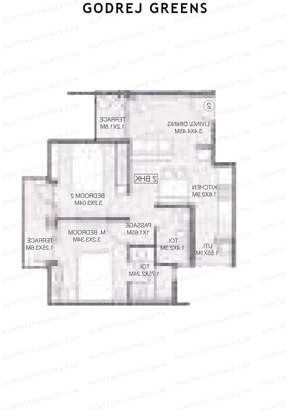 Godrej Greens B6 Wing C Unit 3 Floor Plan