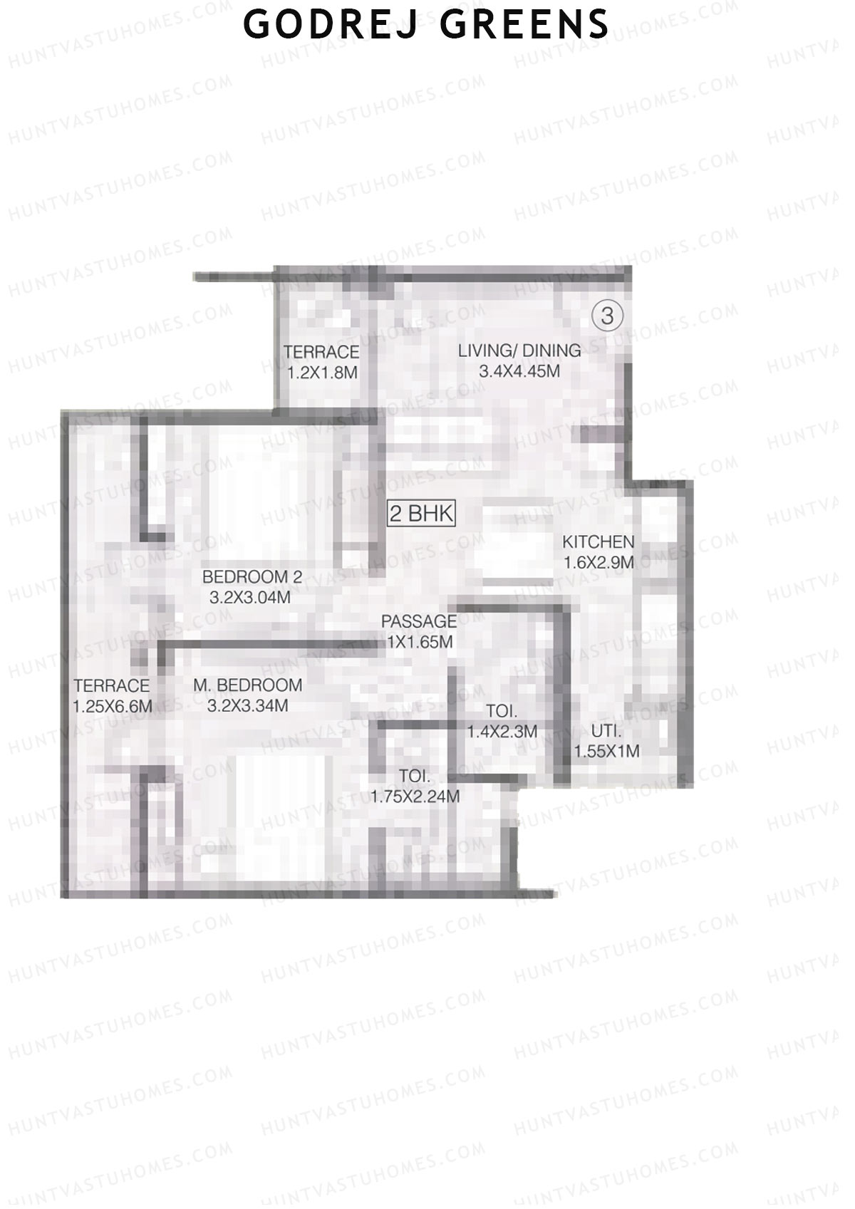 Godrej Greens B6 Wing C Unit 3 Floor Plan