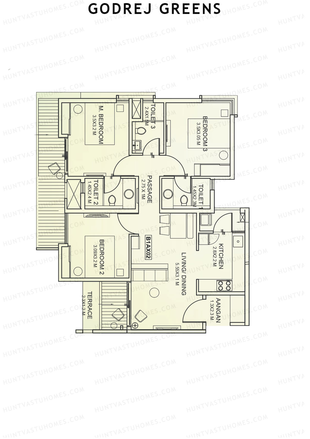 Godrej Greens B6 Wing C Unit 4 Floor Plan