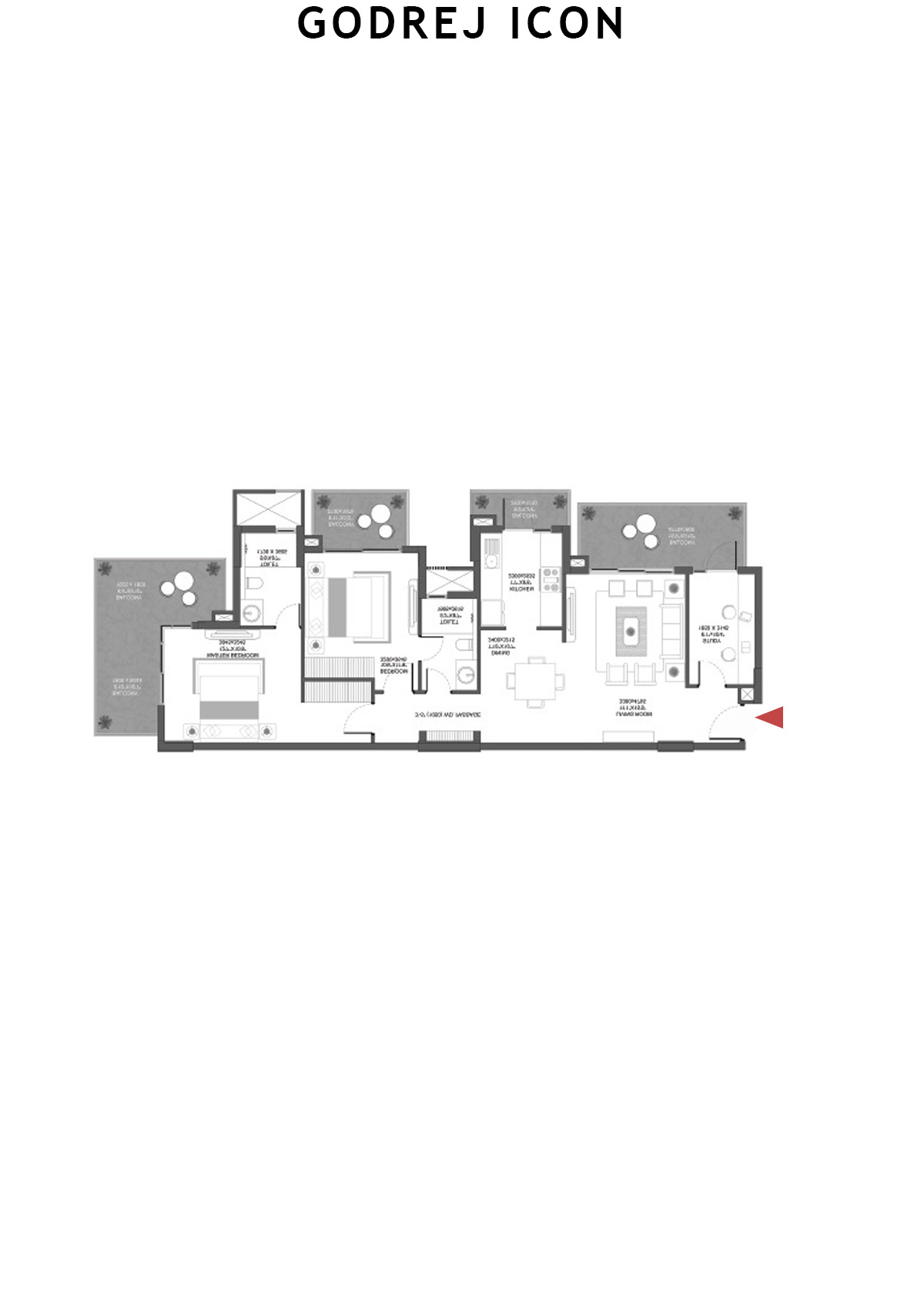 Godrej Icon Tower A Unit 4 (Type C) Floor Plan