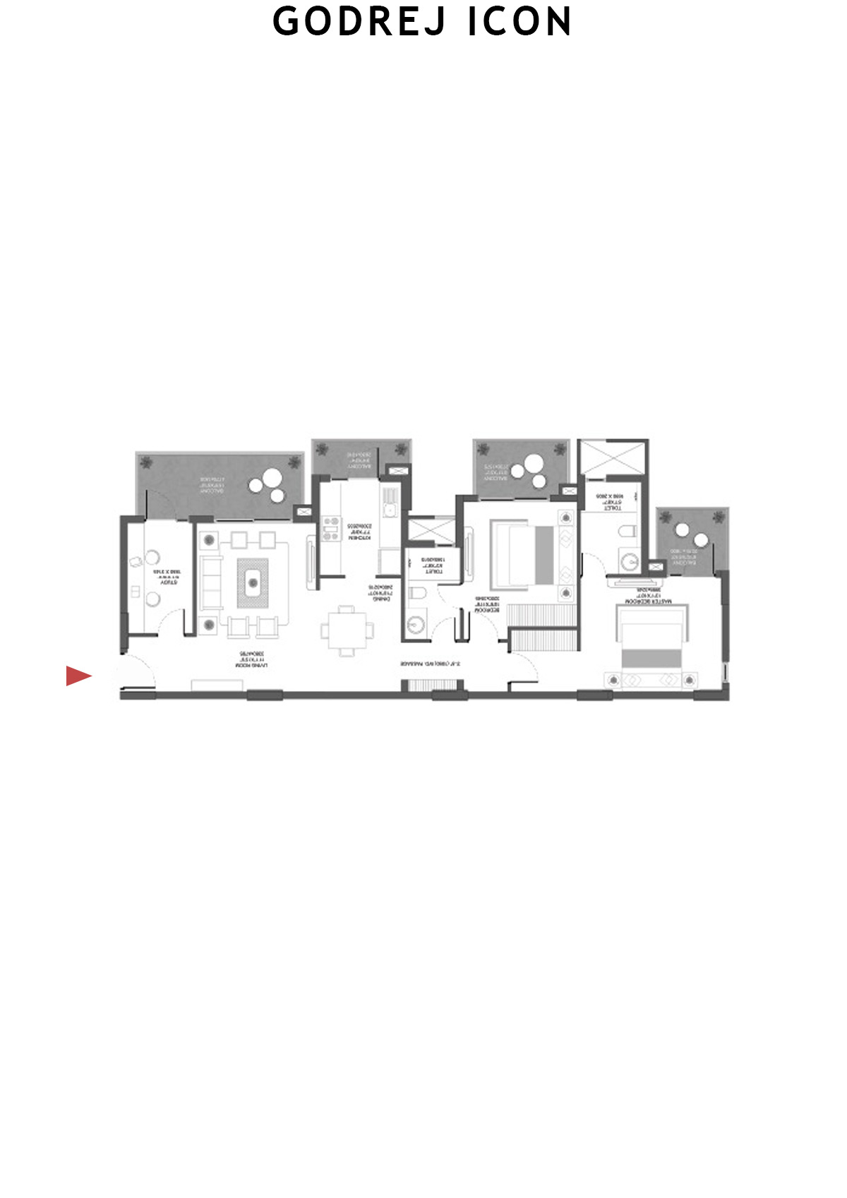 Godrej Icon Tower C Unit 1 (Type B) Floor Plan