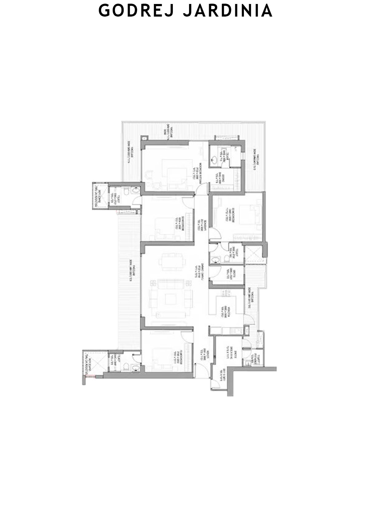 Godrej Jardinia Tower 2 Unit 3 (Type 1) Floor Plan