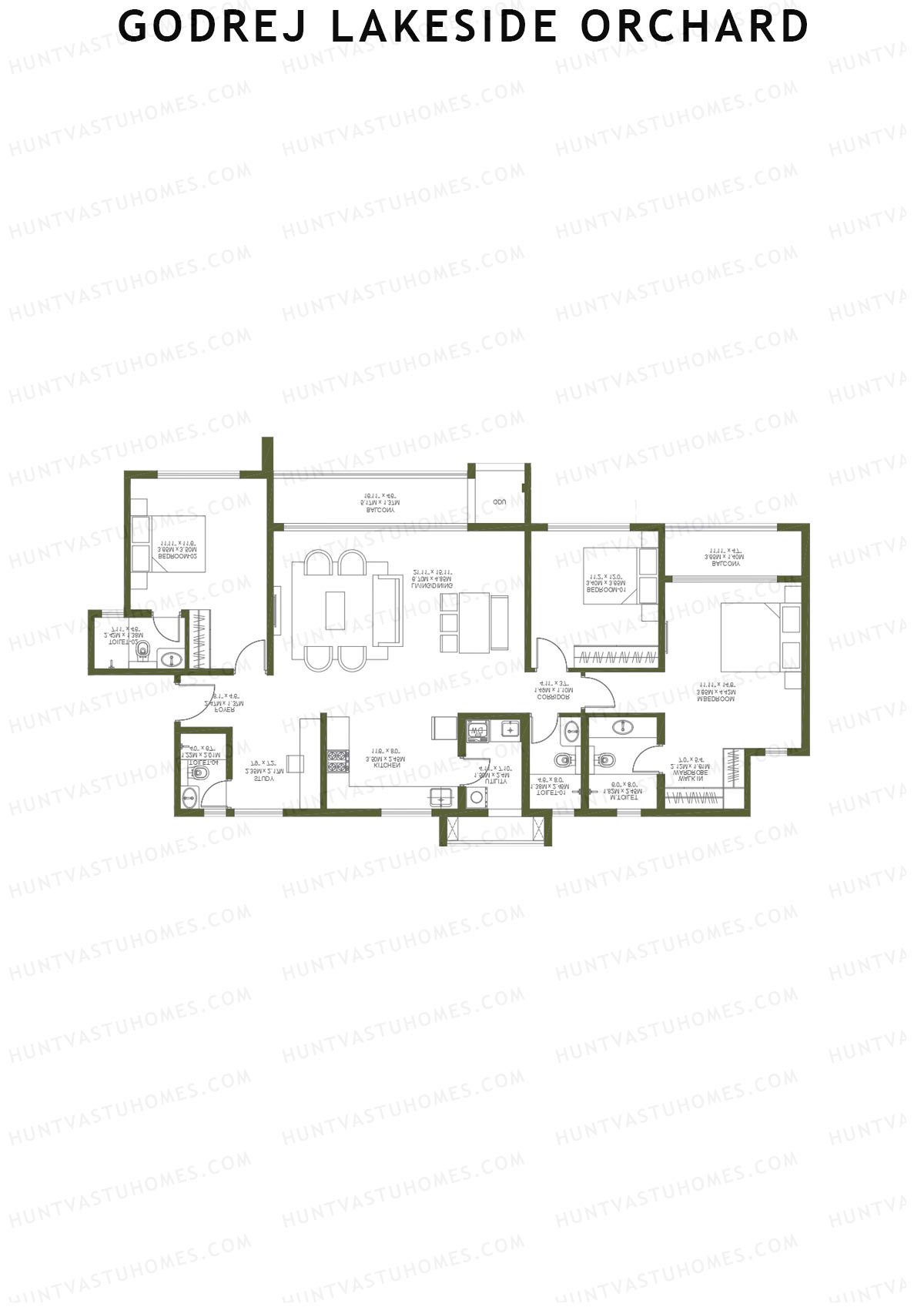 Godrej Lakeside Orchard Tower B Unit 2 Floor Plan