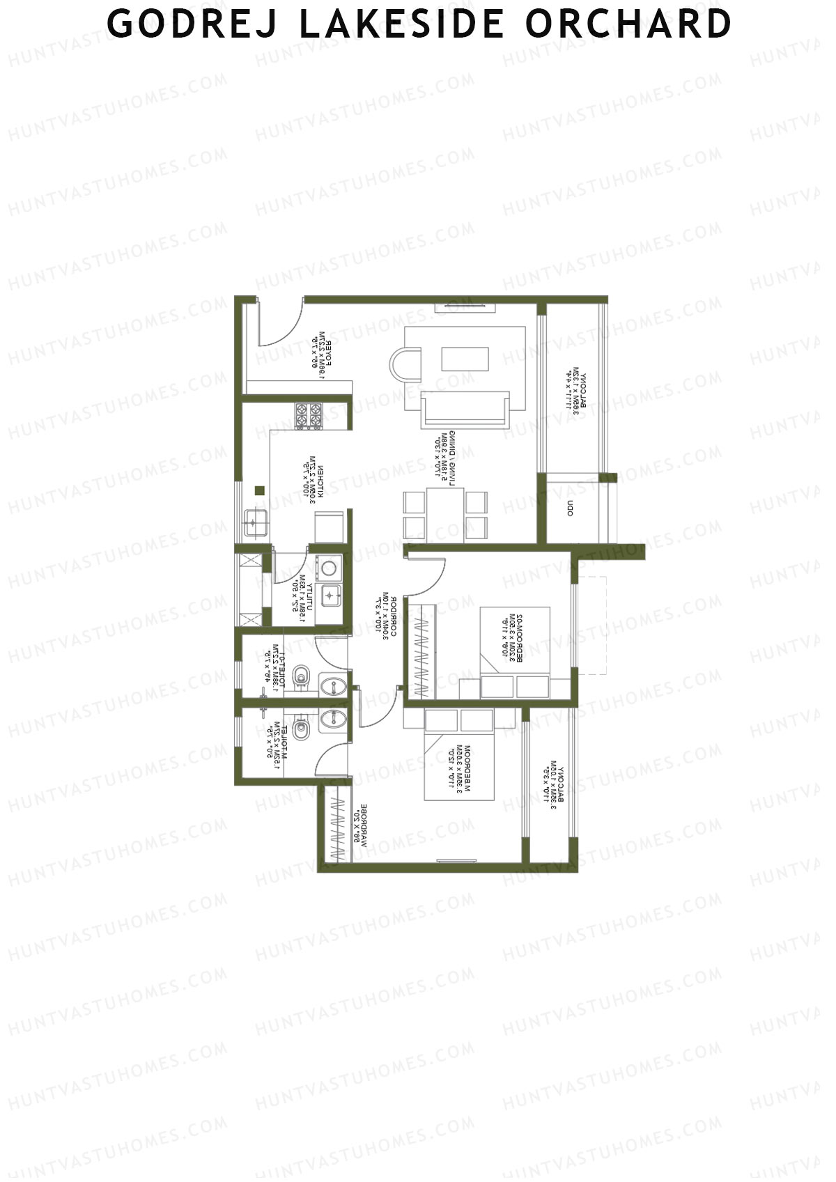 Godrej Lakeside Orchard Tower E Unit 4 Floor Plan