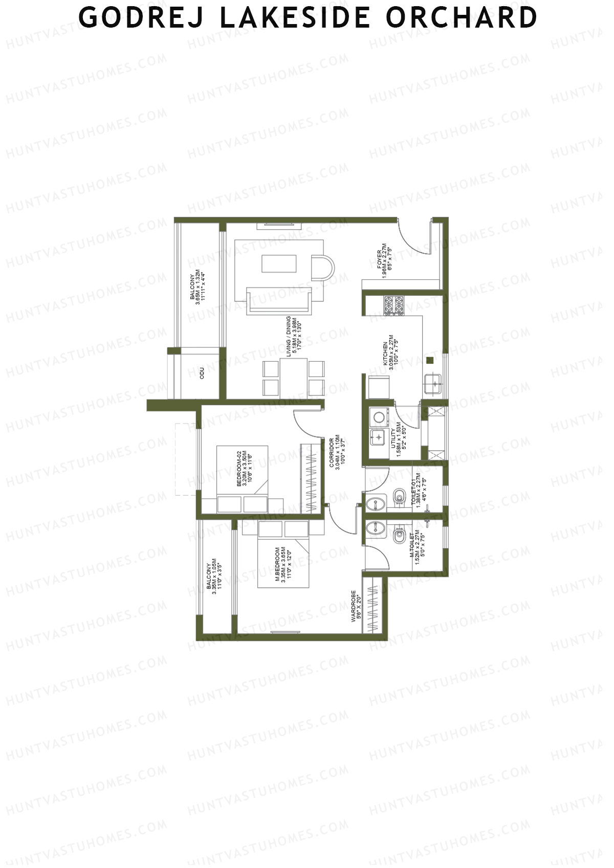 Godrej Lakeside Orchard Tower E Unit 5 Floor Plan