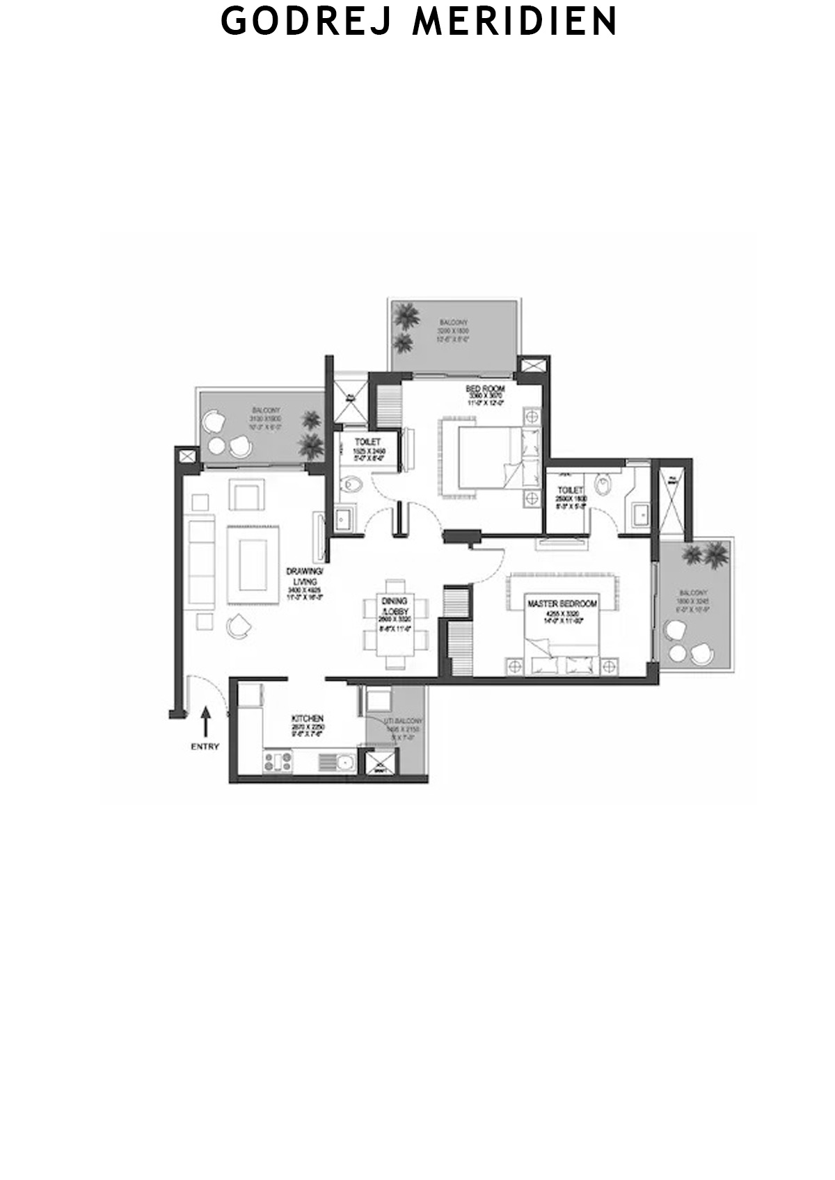 Godrej Meridien Tower 2 Unit 1 Floor Plan