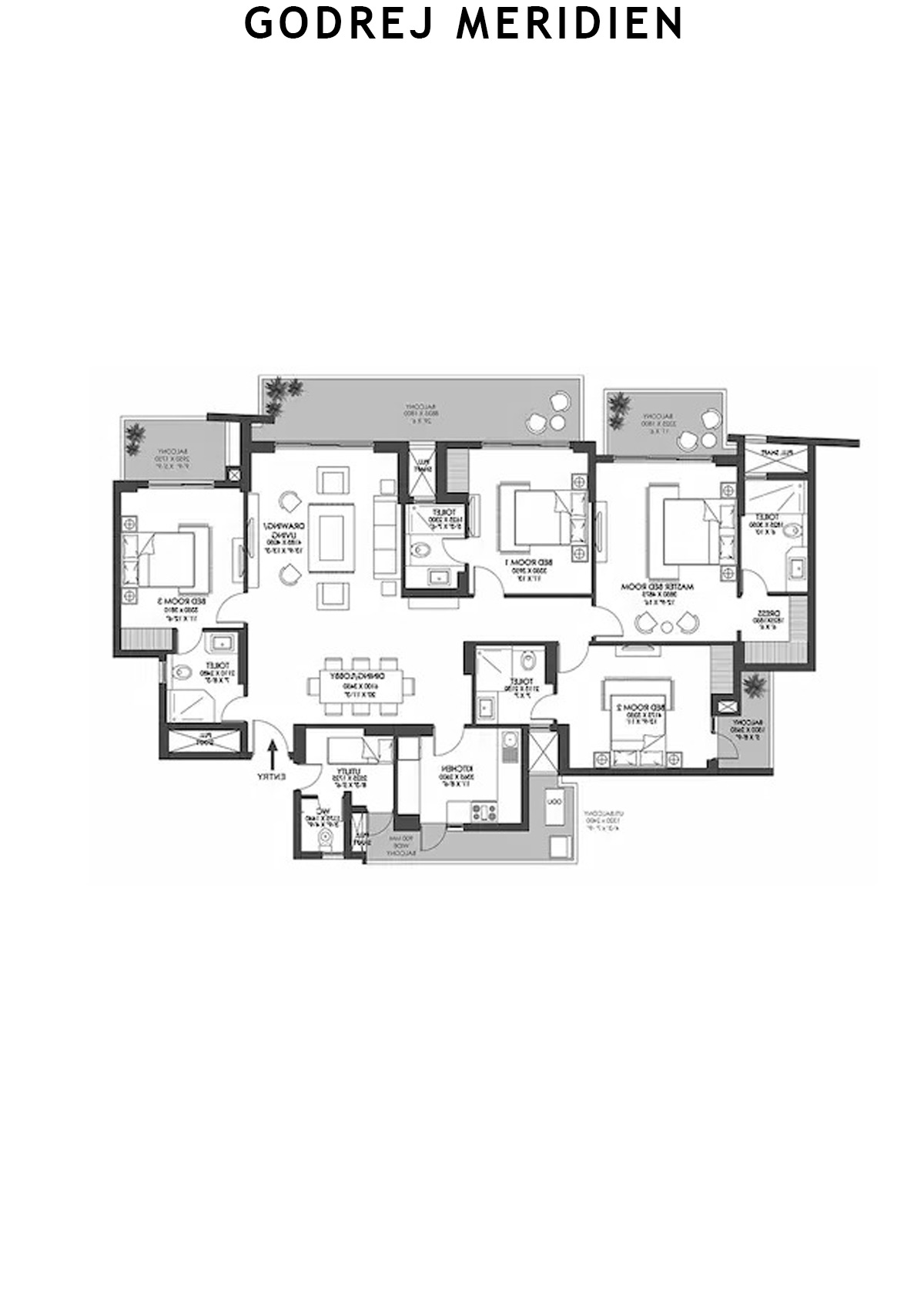 Godrej Meridien Tower 3 Unit 3 Floor Plan