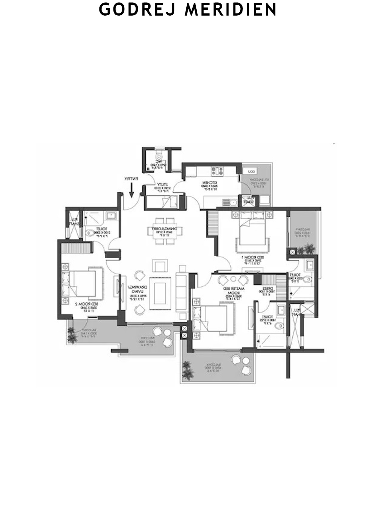 Godrej Meridien Tower 3 Unit 4 Floor Plan