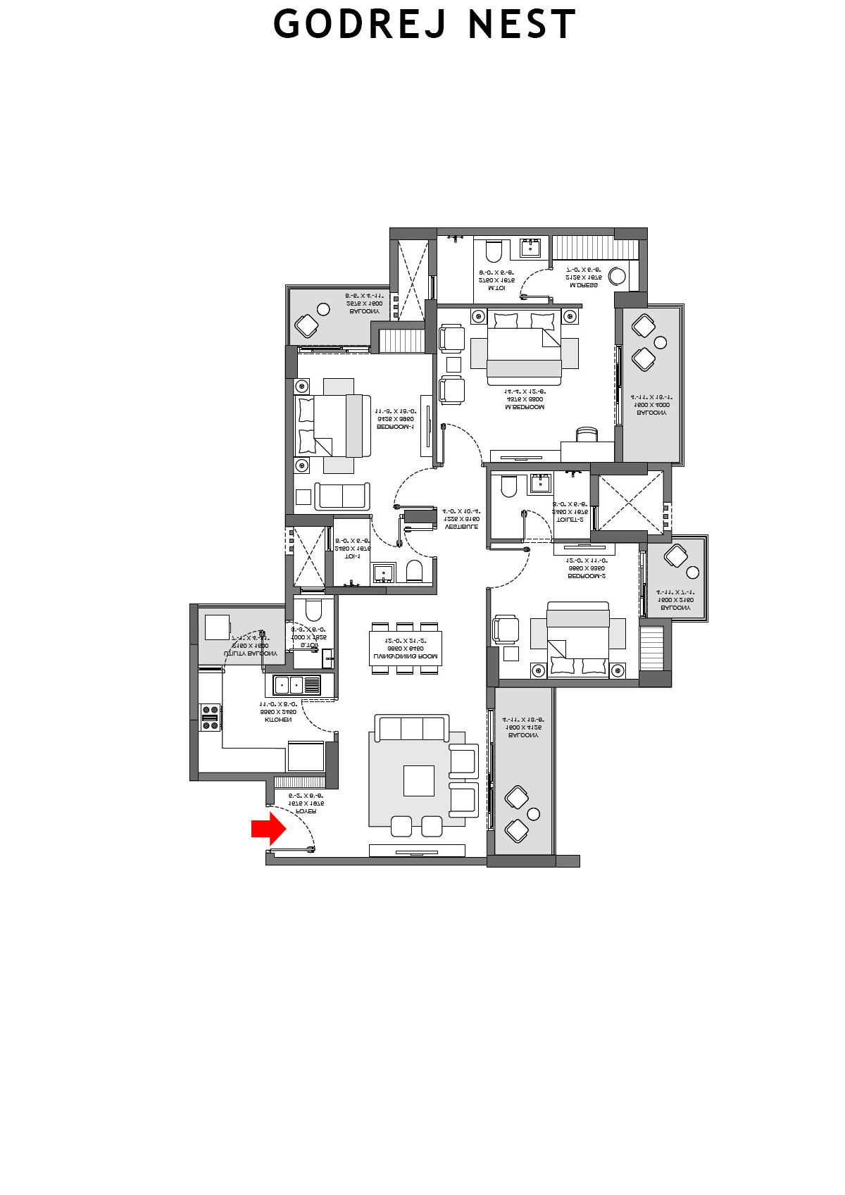 Godrej Nest Tower B1 Unit 4 Floor Plan