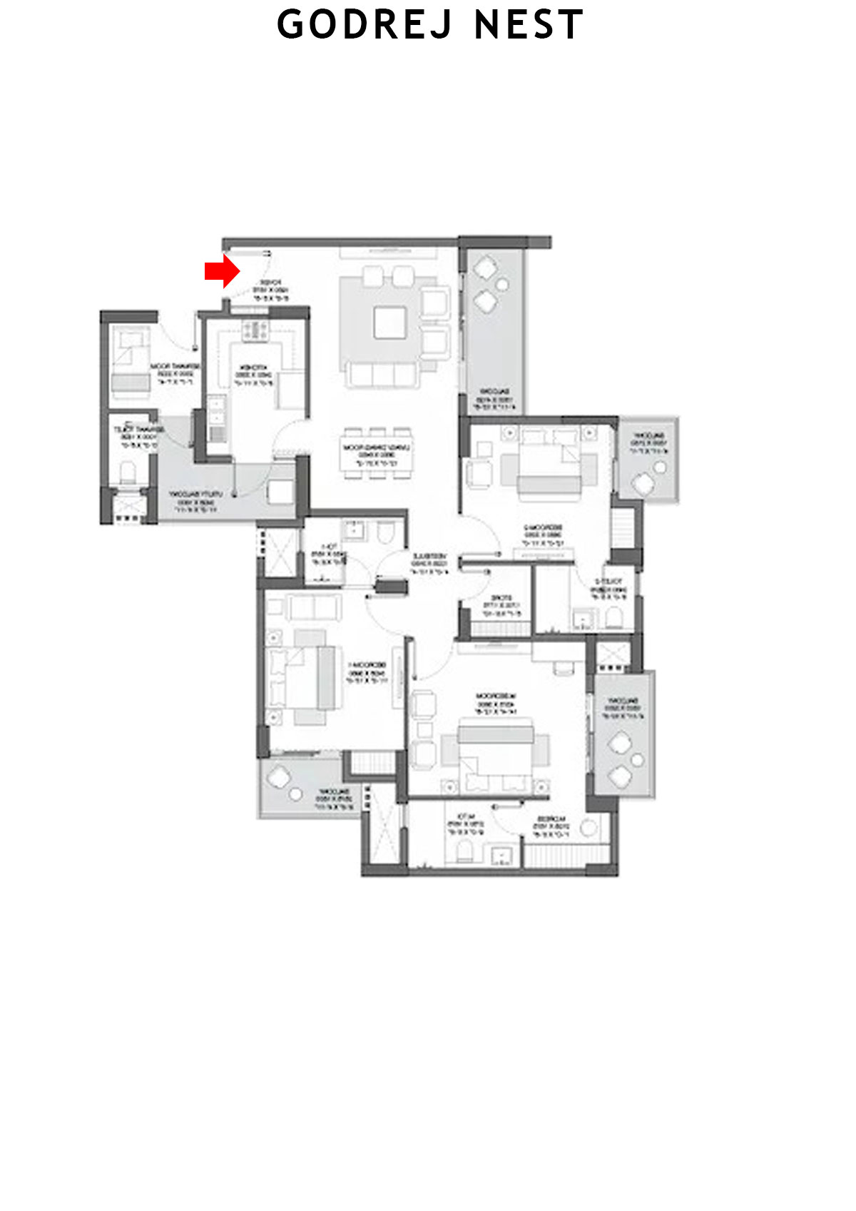 Godrej Nest Tower C1 Unit 1 Floor Plan