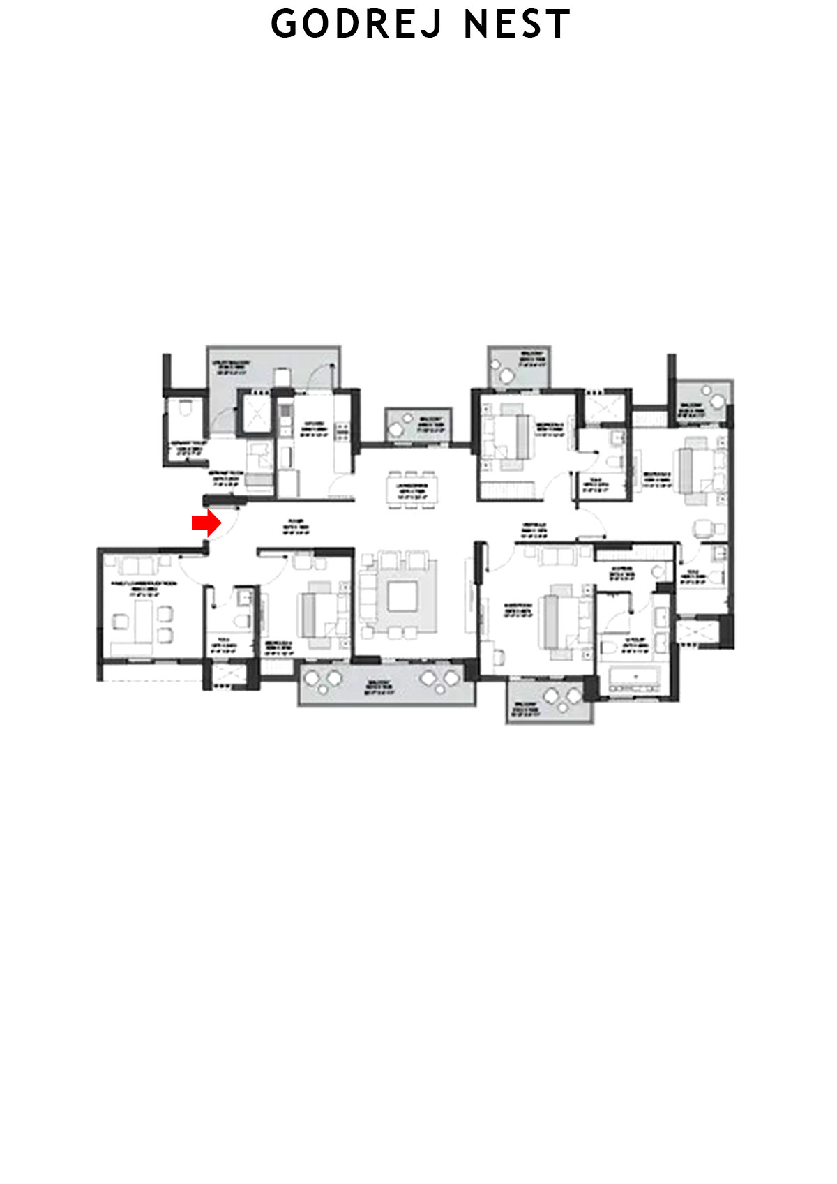 Godrej Nest Tower D1 Unit 1 Floor Plan