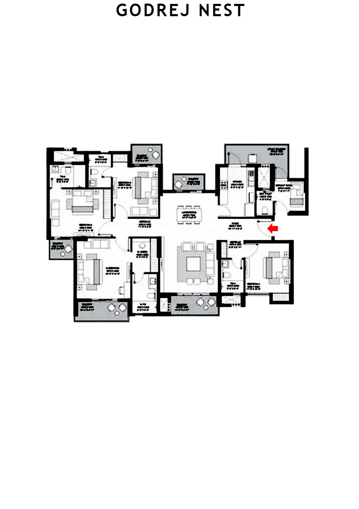 Godrej Nest Tower D1 Unit 3 Floor Plan