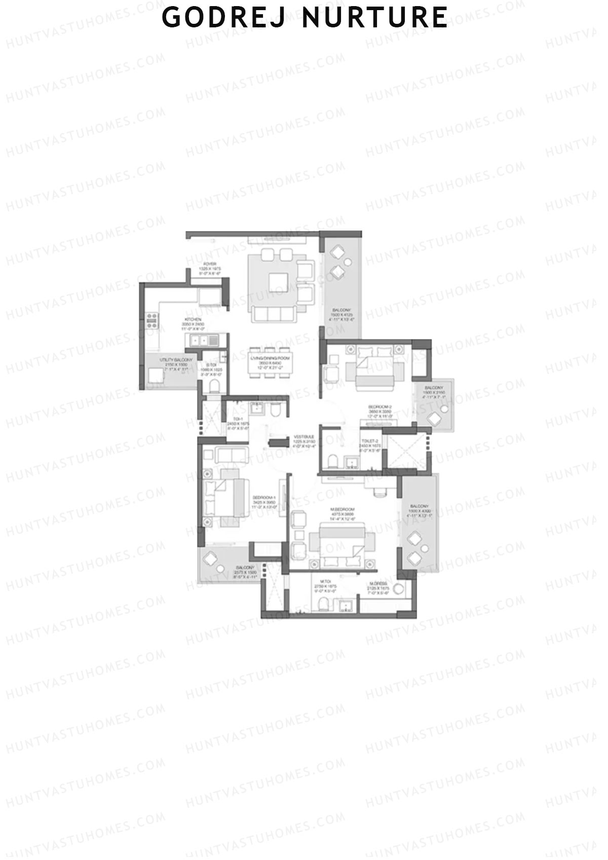 Godrej Nurture Tower B3A Unit 4 Floor Plan