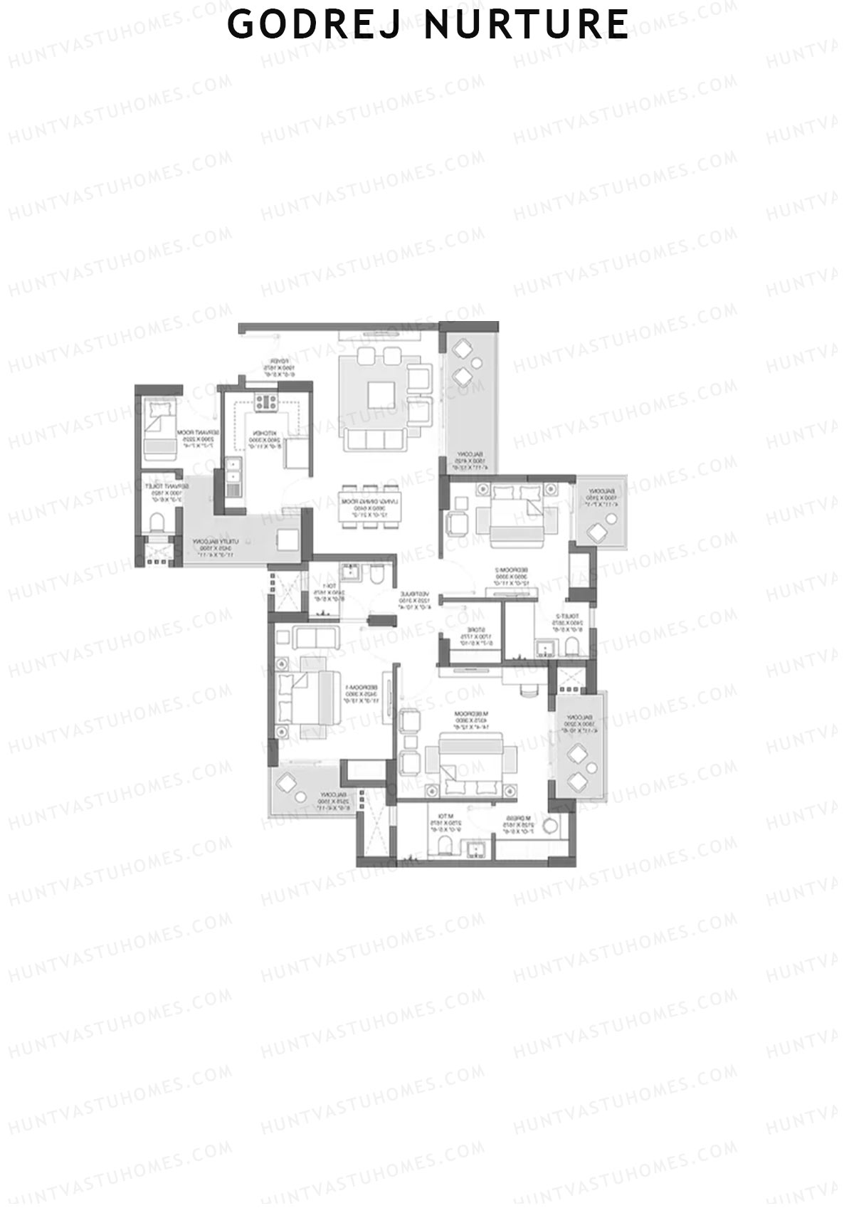 Godrej Nurture Tower C1A Unit 3 Floor Plan