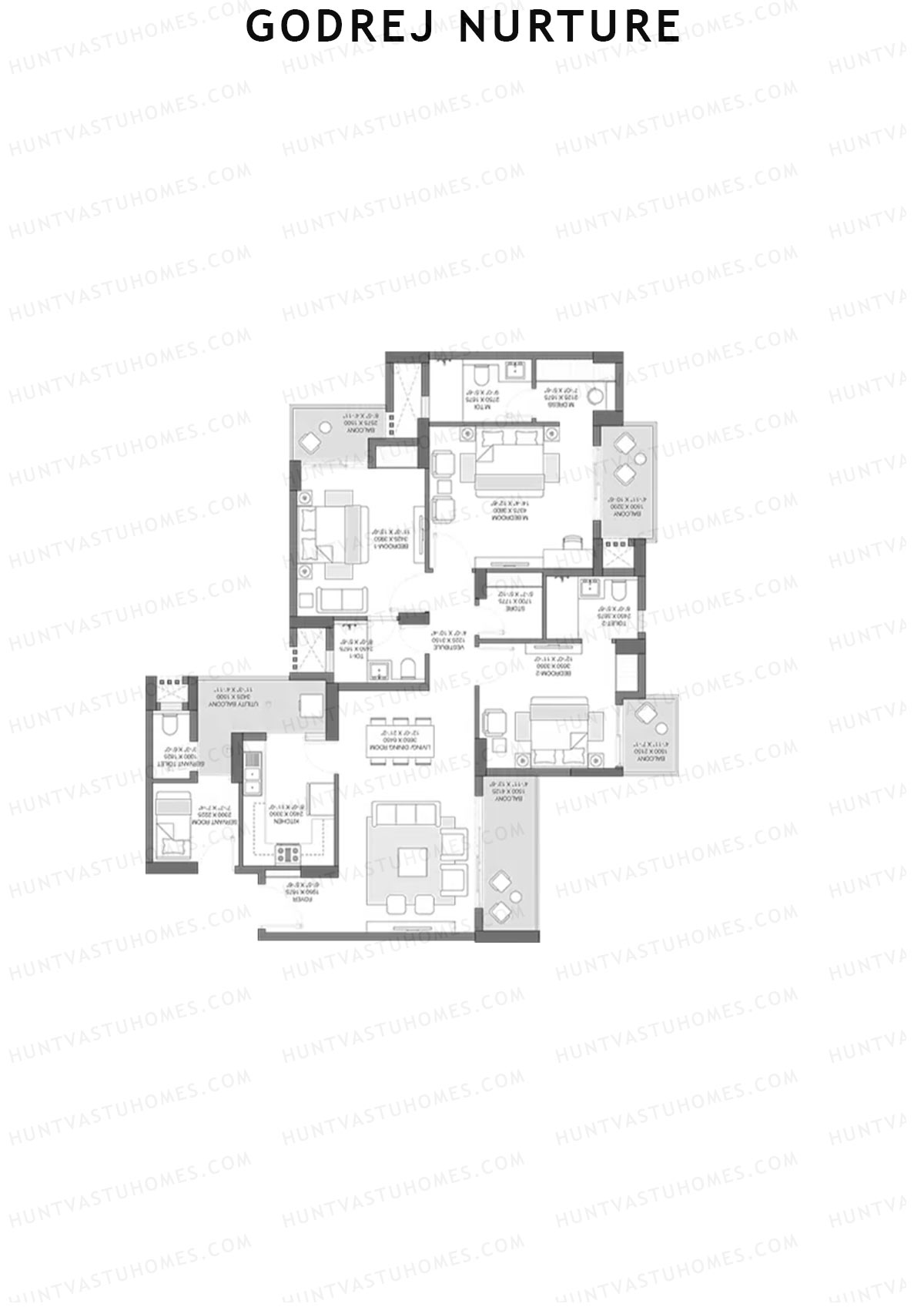 Godrej Nurture Tower C1A Unit 4 Floor Plan