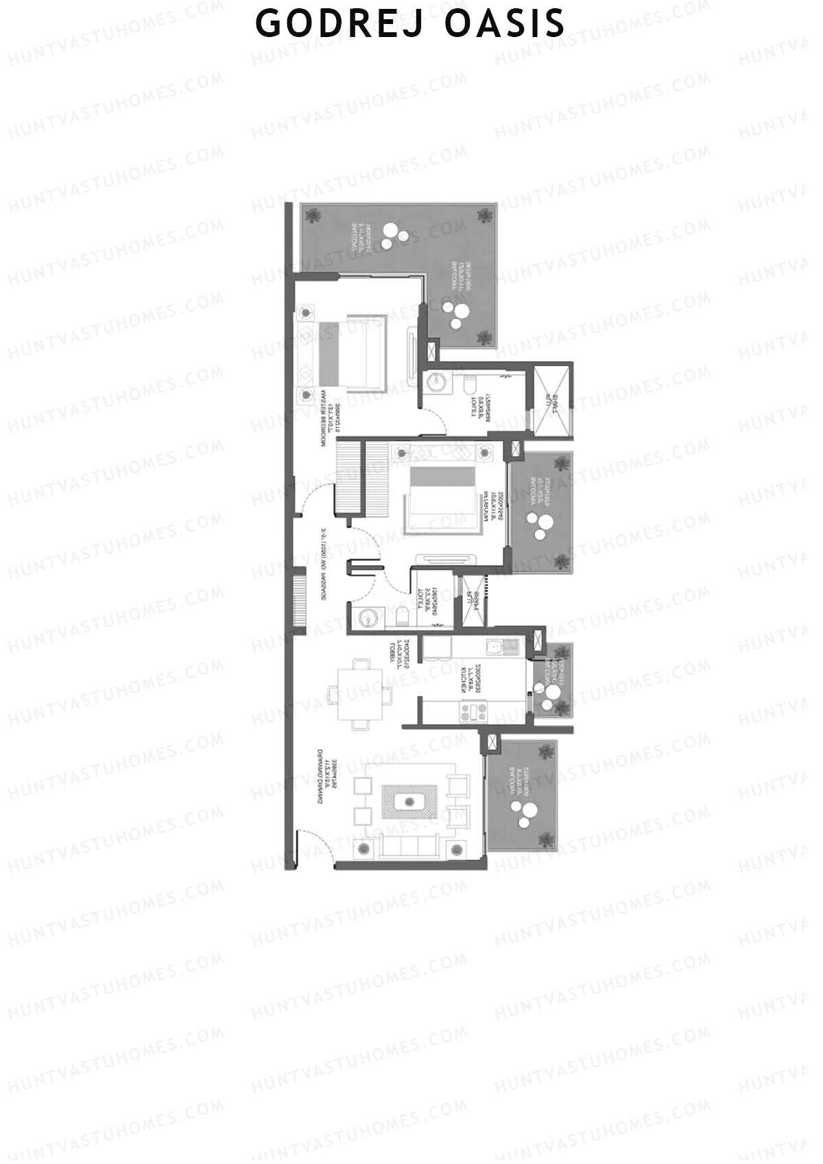 Godrej Oasis Tower A Unit 2 (Type 2) Floor Plan