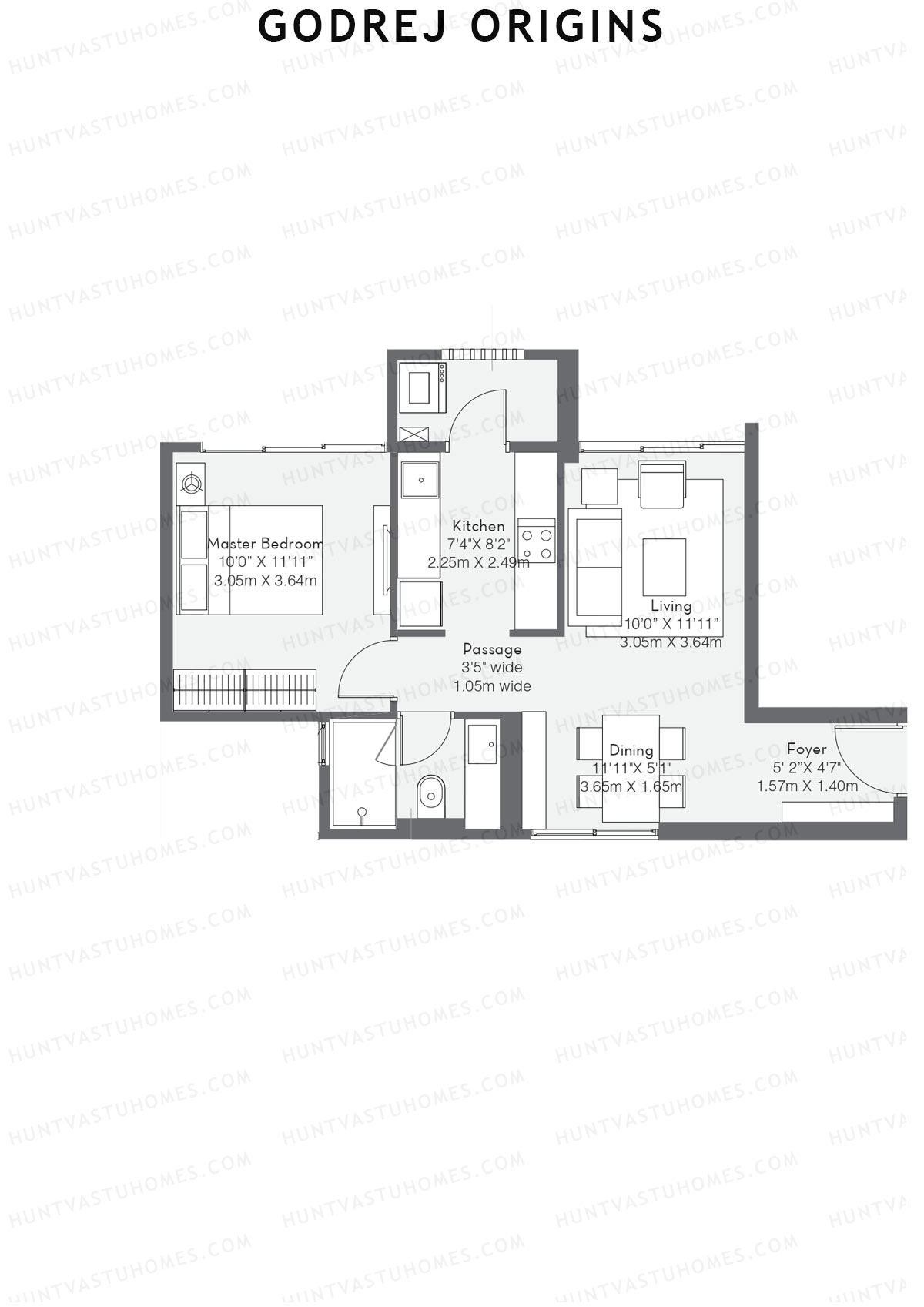 Godrej Origins Wing P Unit 1 Floor Plan