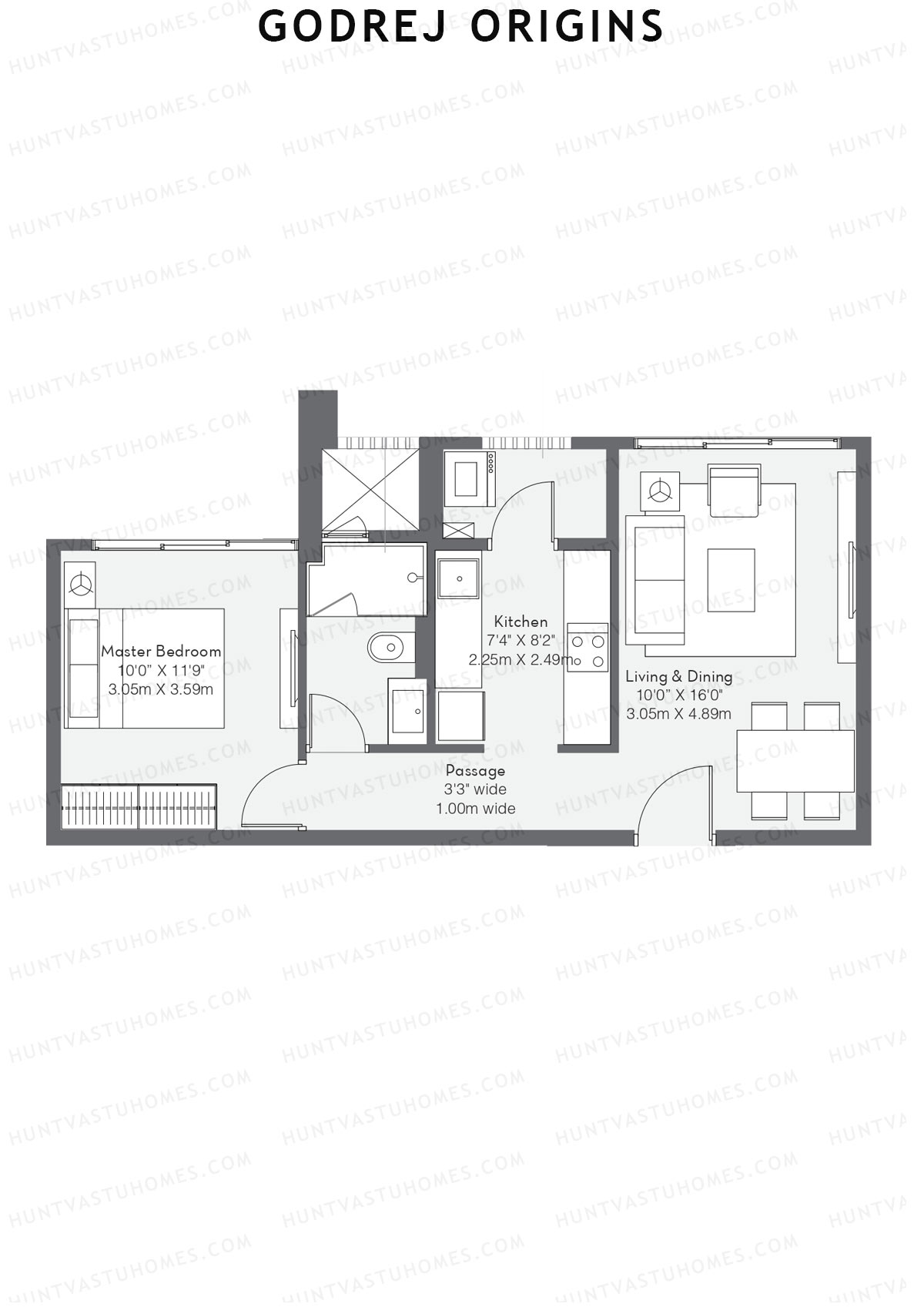 Godrej Origins Wing P Unit 2 Floor Plan
