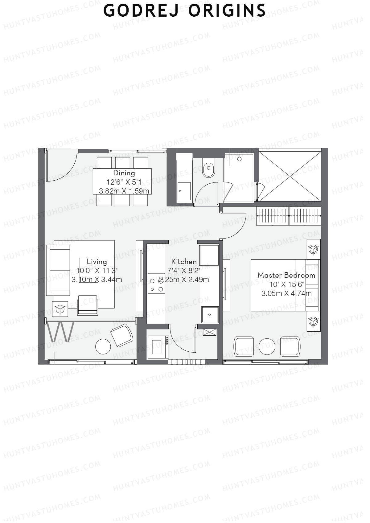 Godrej Origins Wing P Unit 4 Floor Plan