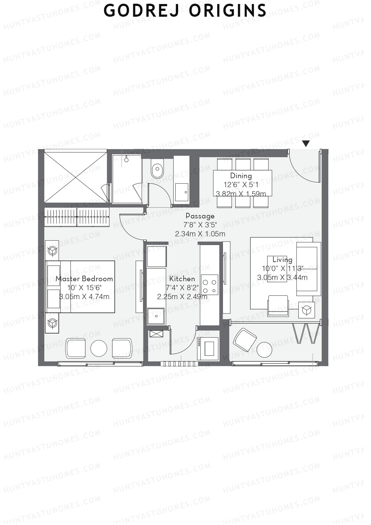 Godrej Origins Wing P Unit 5 Floor Plan