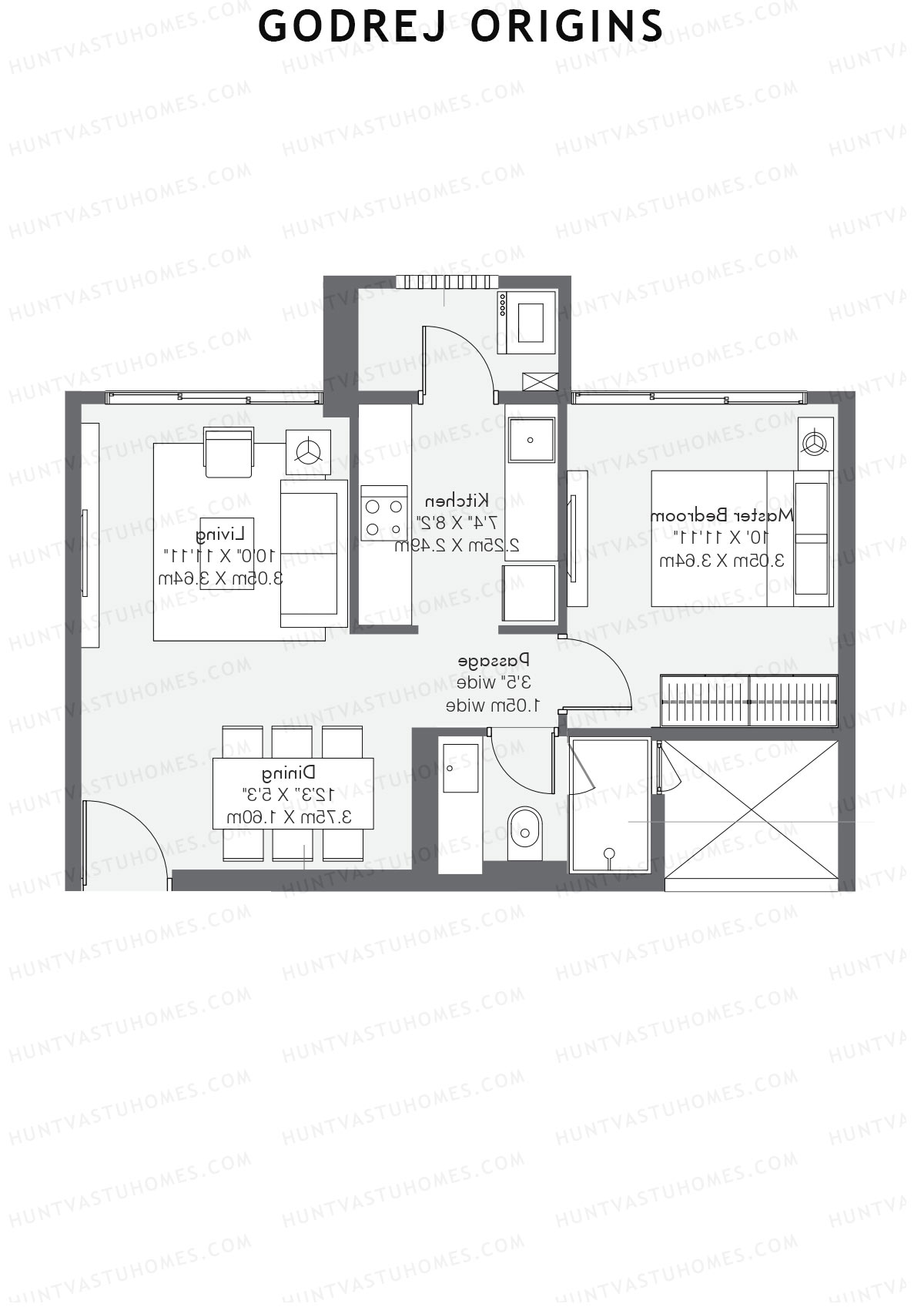 Godrej Origins Wing Q Unit 2 Floor Plan