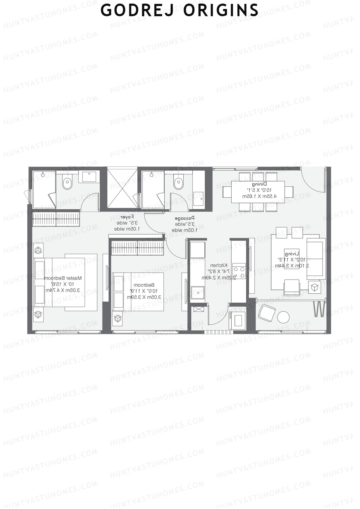 Godrej Origins Wing Q Unit 4 Floor Plan