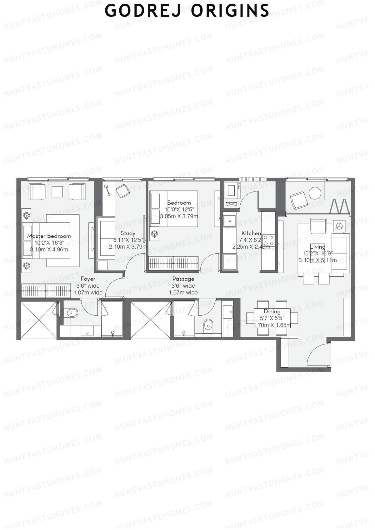 Godrej Origins Wing S Unit 1 Floor Plan