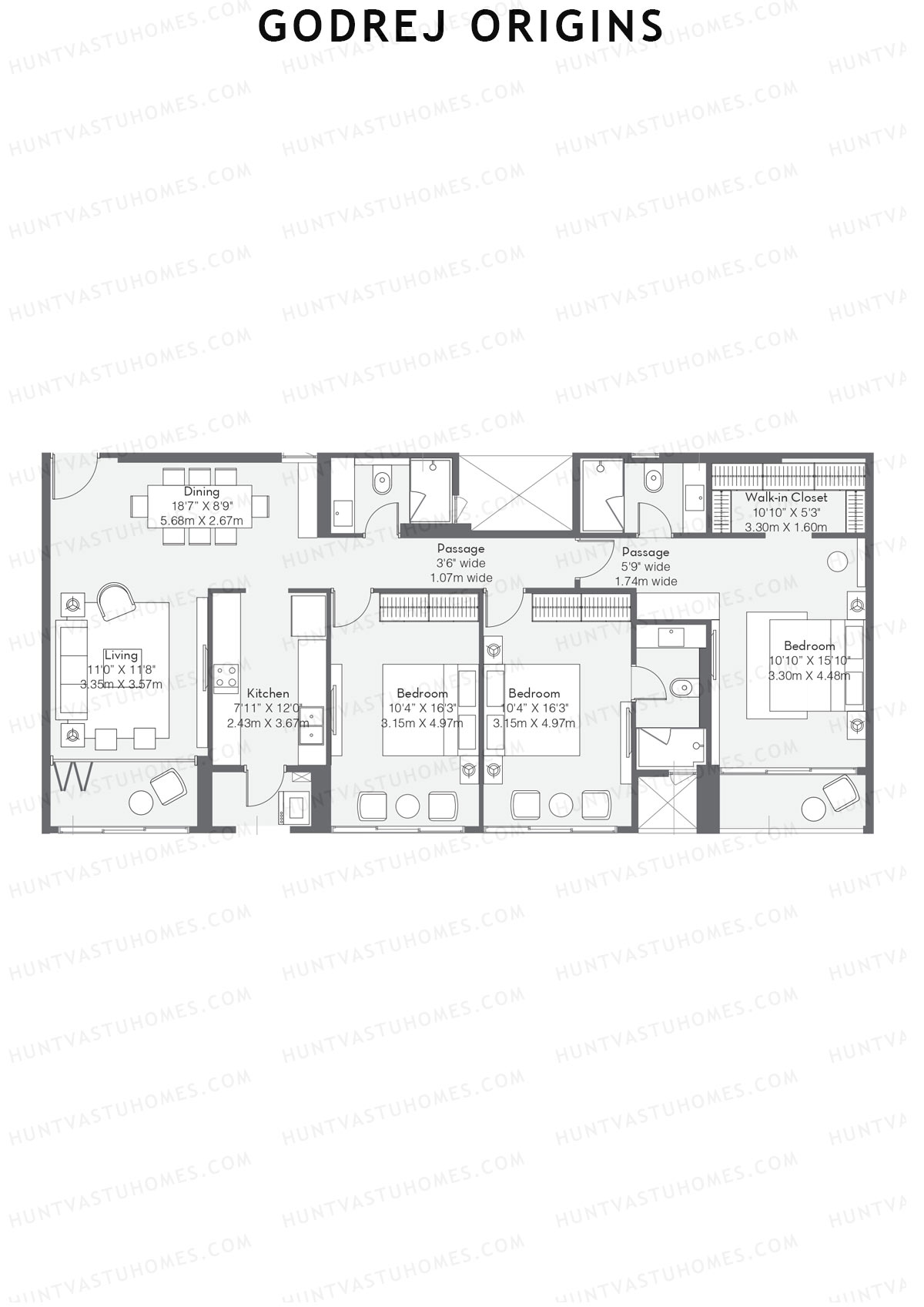 Godrej Origins Wing S Unit 3 Floor Plan