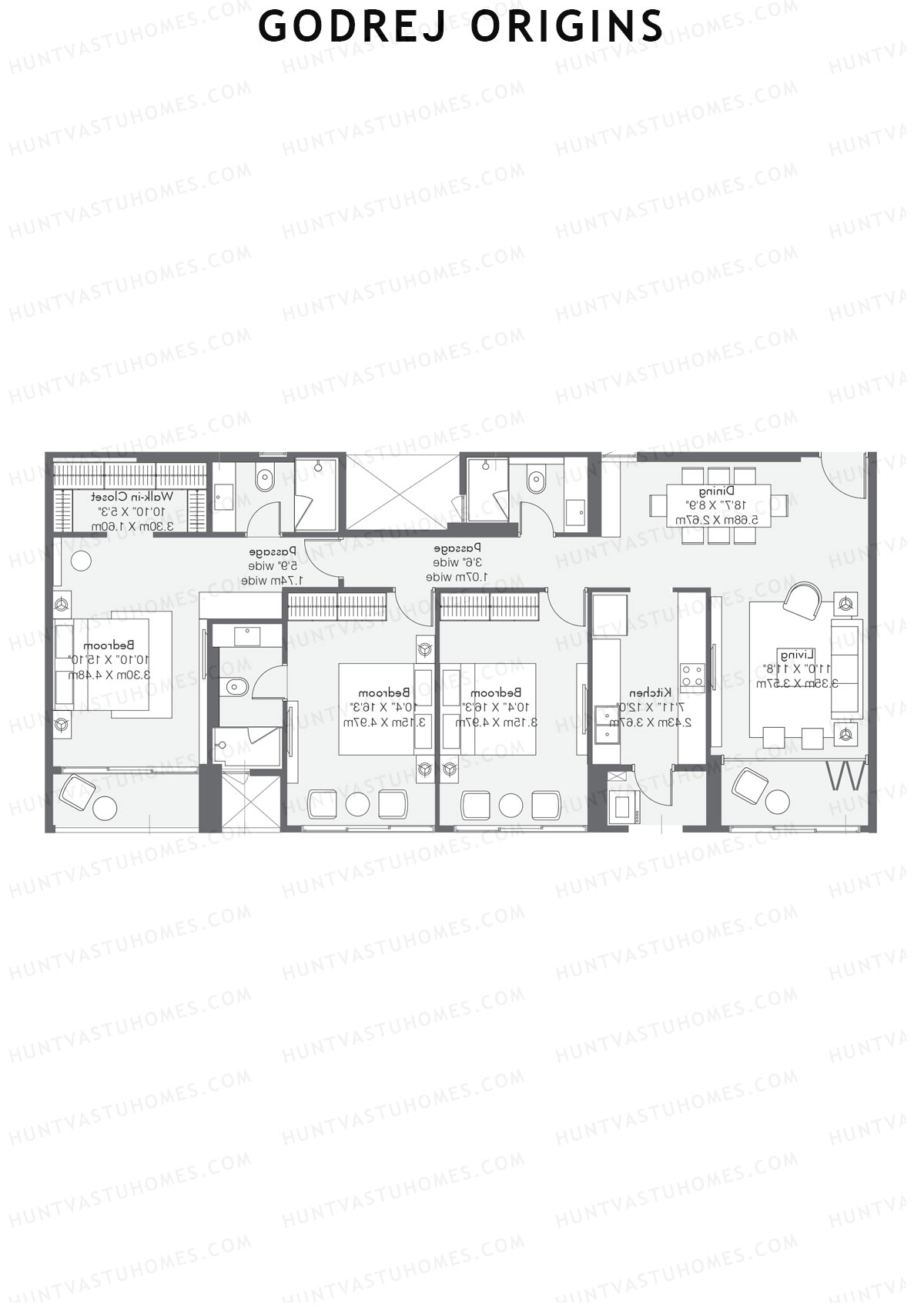 Godrej Origins Wing S Unit 4 Floor Plan